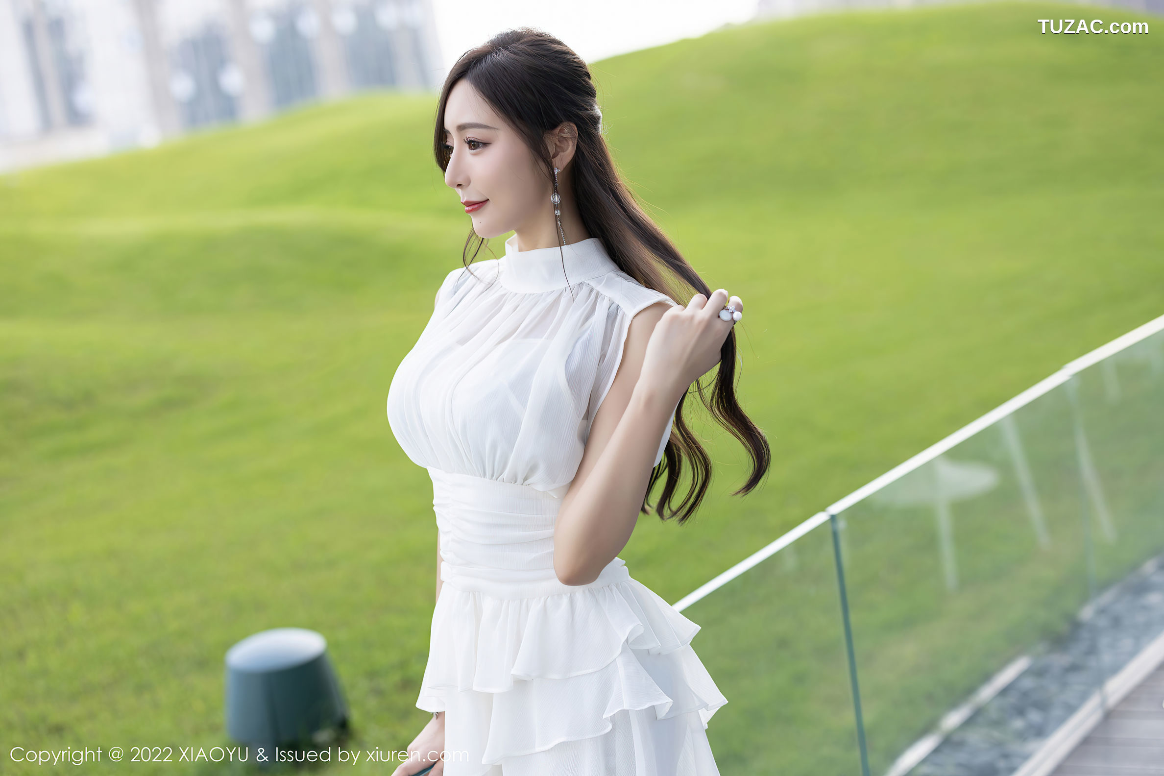 XiaoYu语画界-822-王馨瑶Yanni-白色连衣裙白丝蕾丝内衣-2022.07.18