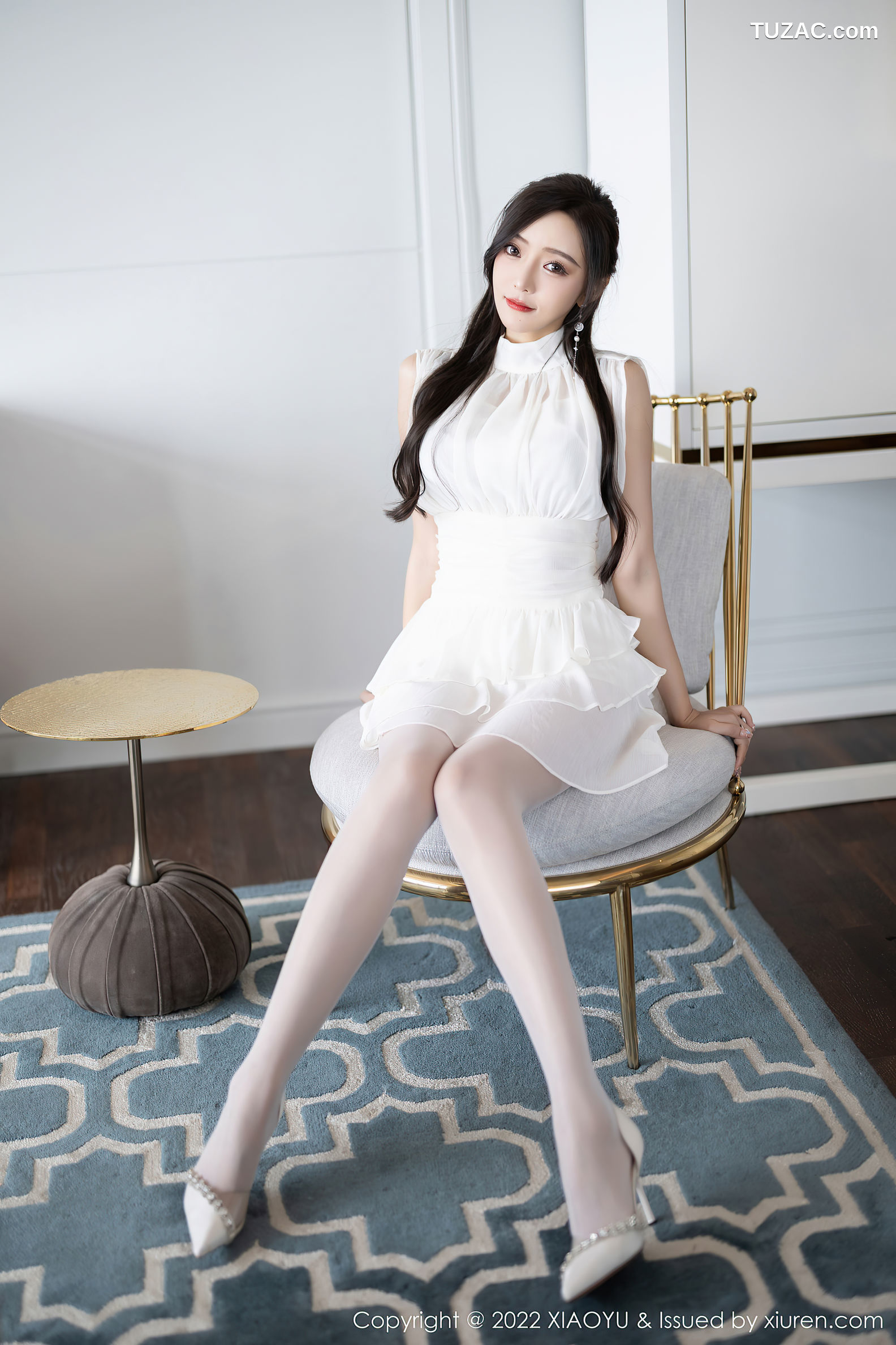 XiaoYu语画界-822-王馨瑶Yanni-白色连衣裙白丝蕾丝内衣-2022.07.18