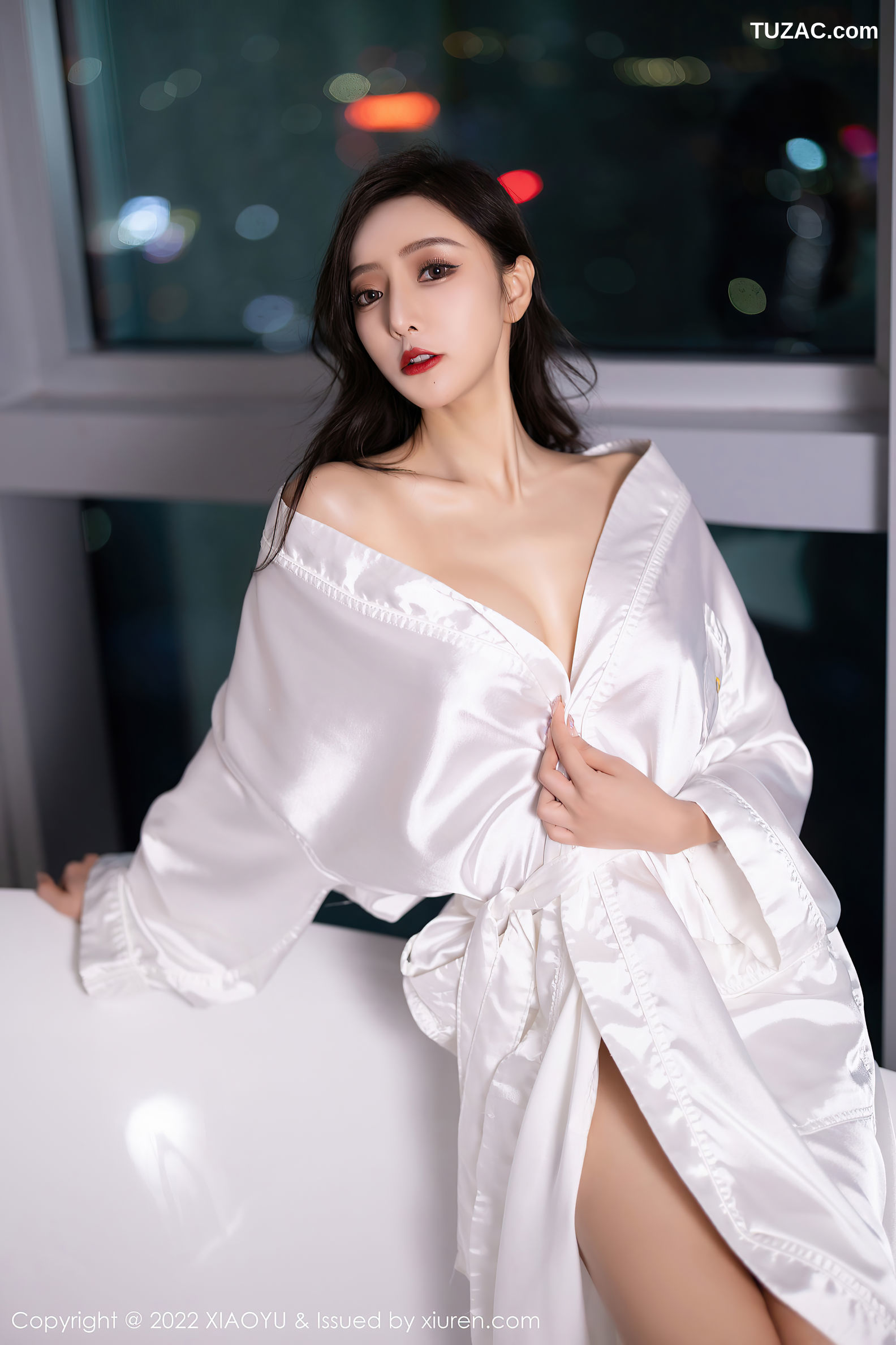 XiaoYu语画界-833-王馨瑶Yanni-白色睡衣蕾丝内衣-2022.08.02