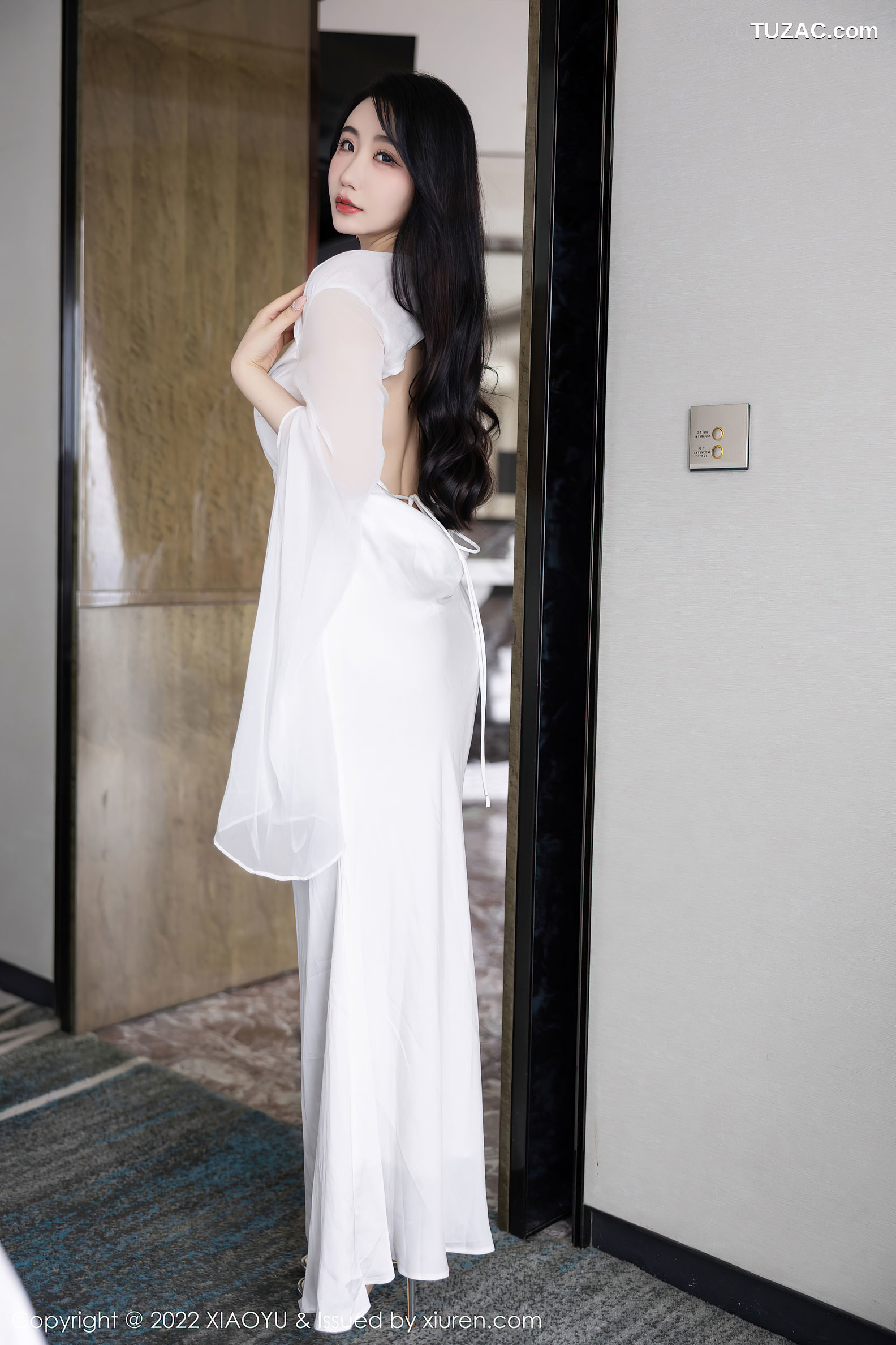 XiaoYu语画界-854-樱桃酱-杭州旅拍吊带长裙白色网纱内衣-2022.08.31