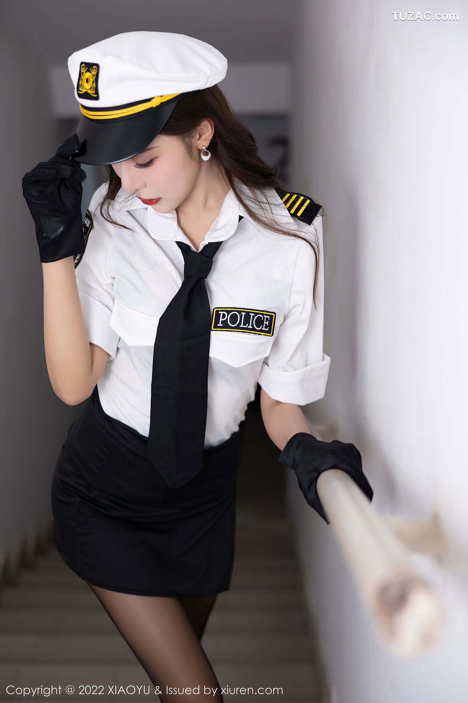 XiaoYu语画界-867-王馨瑶Yanni-韩国女警官制服蕾丝内衣破烂黑丝-2022.09.20