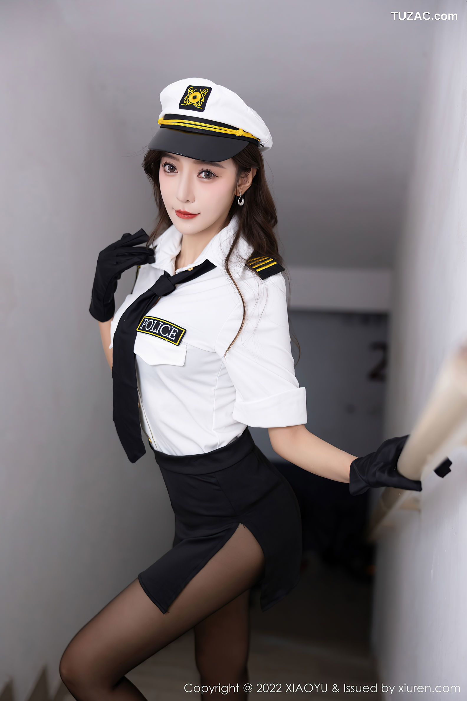 XiaoYu语画界-867-王馨瑶Yanni-韩国女警官制服蕾丝内衣破烂黑丝-2022.09.20