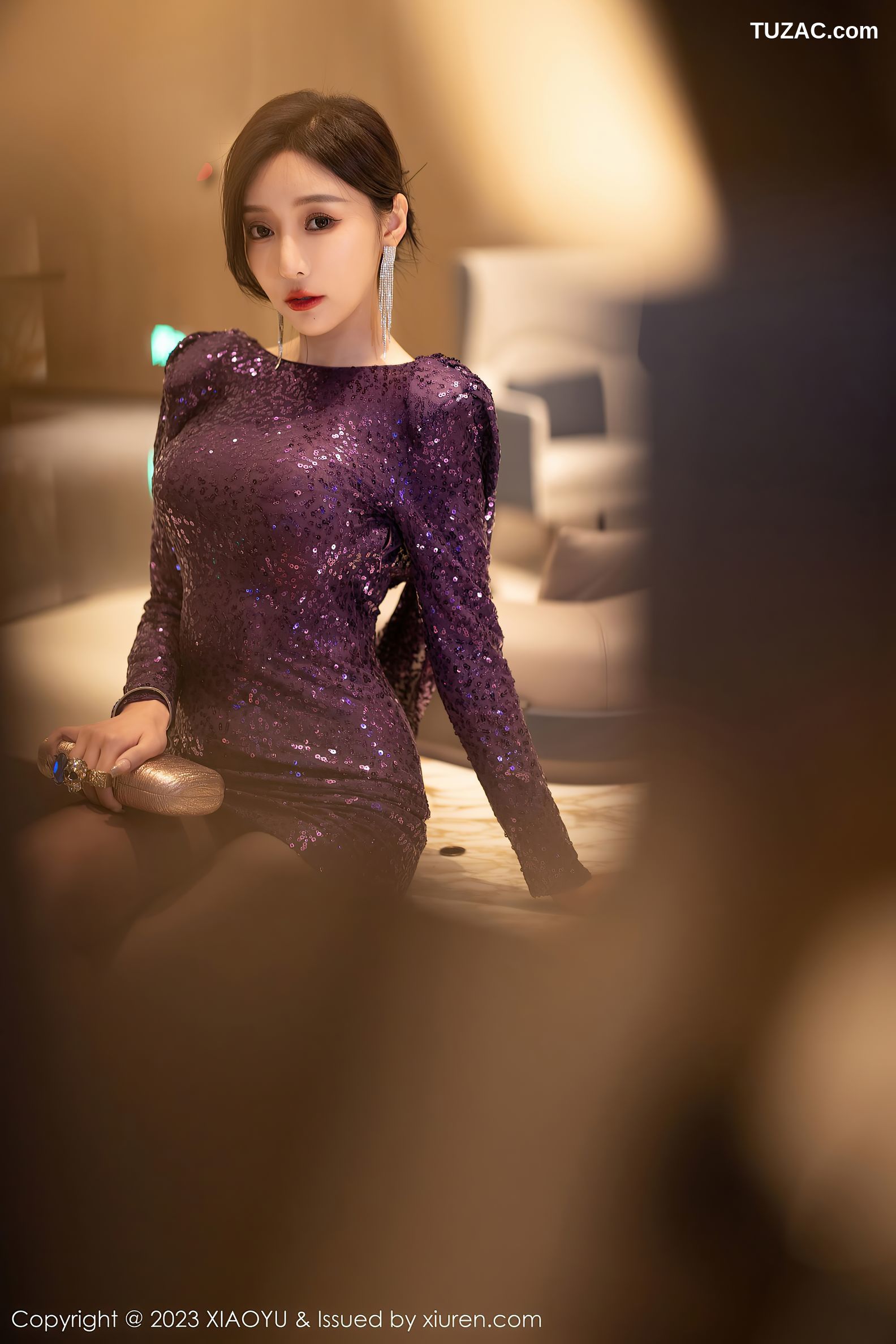 XiaoYu语画界-982-王馨瑶Yanni-紫色礼裙超薄黑丝-2023.03.09