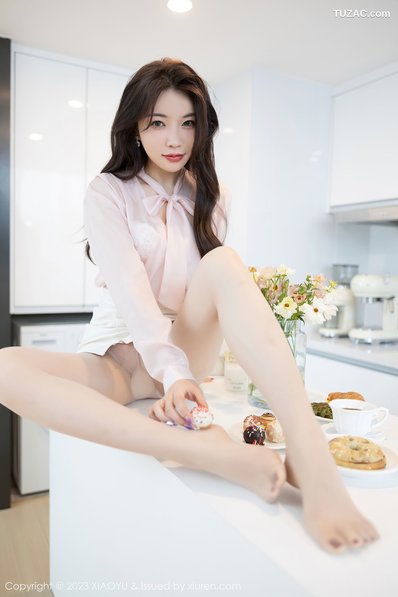 XiaoYu语画界-1009-徐莉芝Booty-粉衫白色短裙白色内衣-2023.04.18