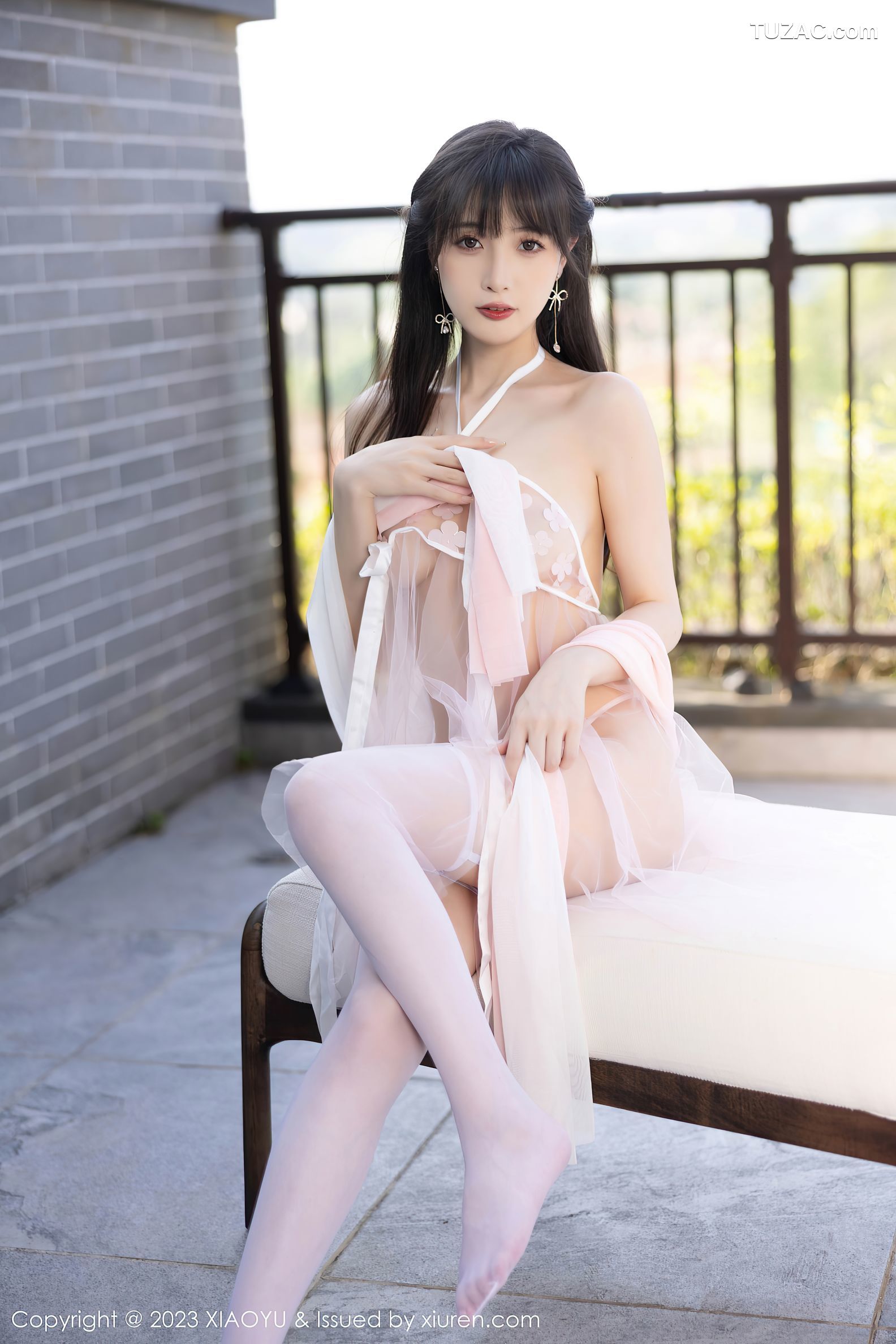 XiaoYu语画界-1071-林星阑-贵州旅拍-旗袍-浅粉内衣-苗族服饰-2023.07.17