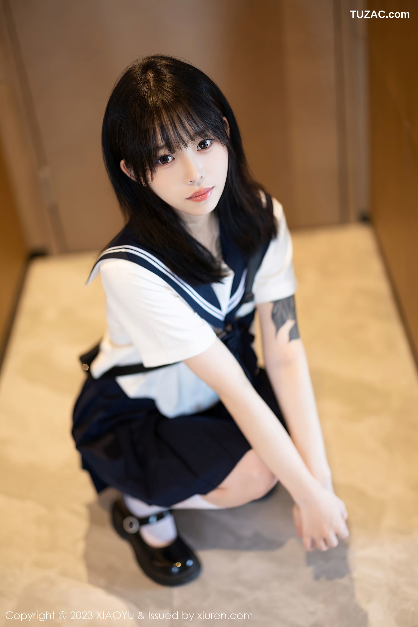 XiaoYu语画界-1087-奶瓶-水手服短裙学生装白色内衣-2023.08.08