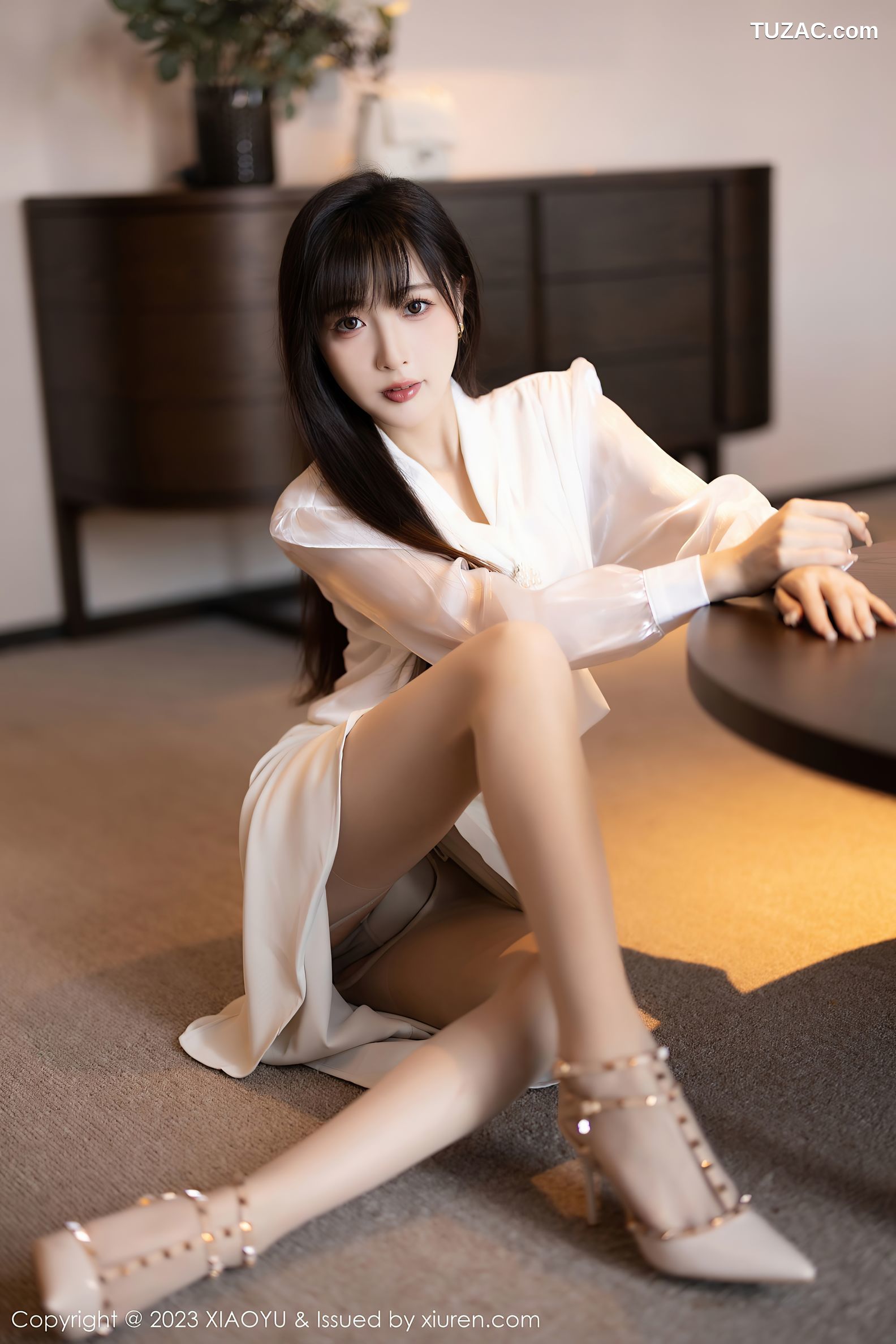 XiaoYu语画界-1088-林星阑-白色连衣长裙肉色内衣-2023.08.09