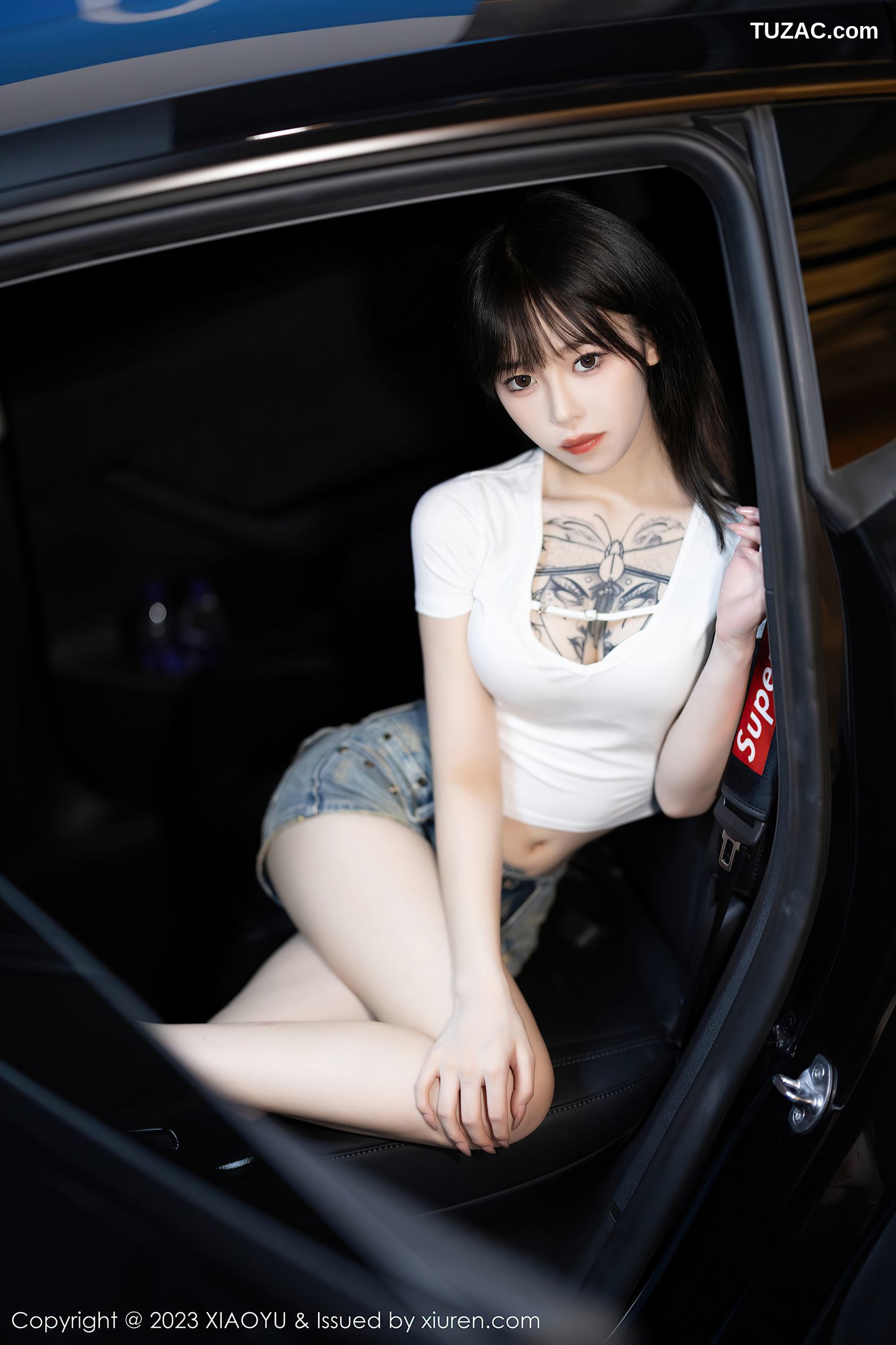 XiaoYu语画界-1096-奶瓶-白T牛仔短裤白色内衣-2023.08.21