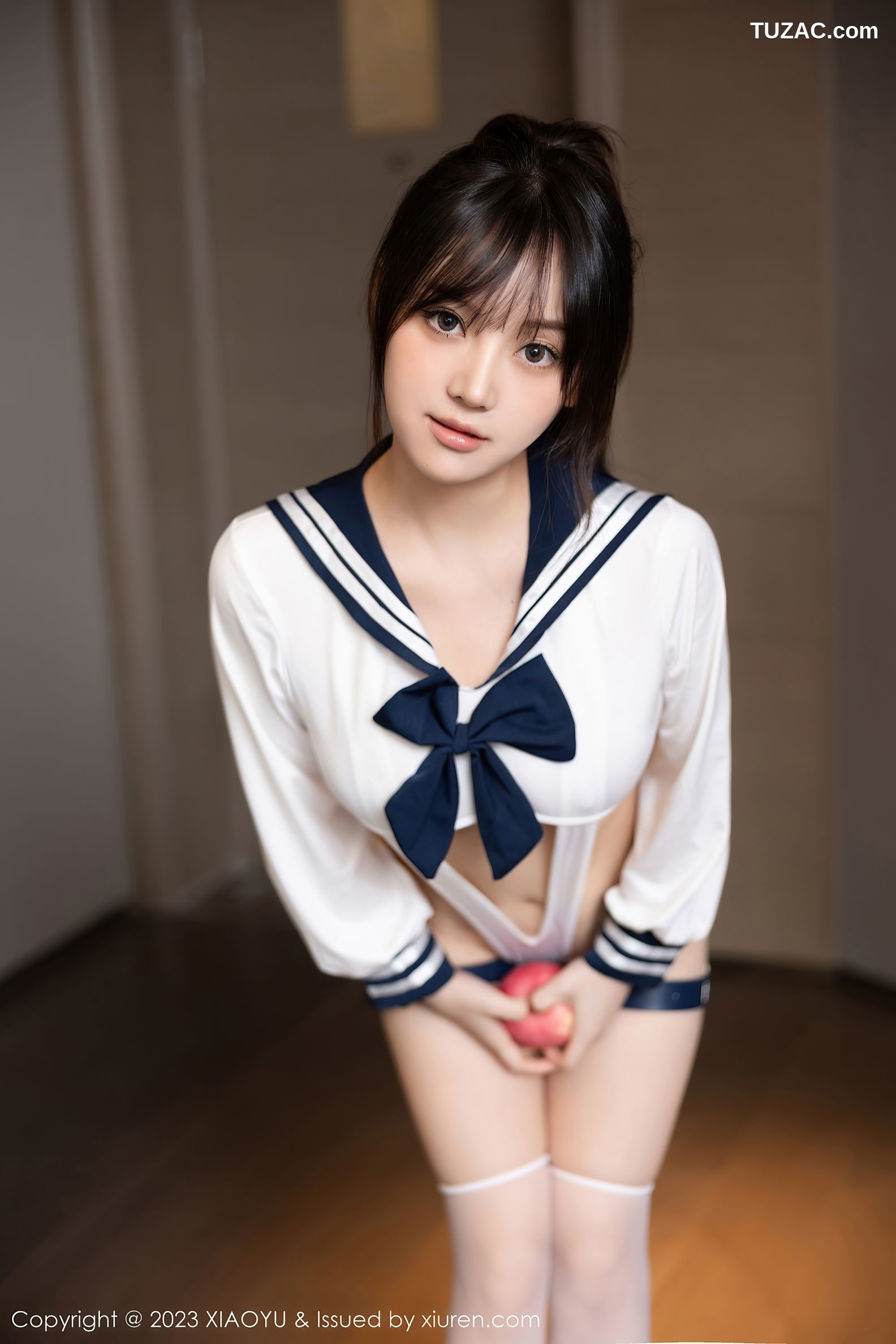 XiaoYu语画界-1105-豆瓣酱-白色高开叉水手服情趣内衣-2023.09.04