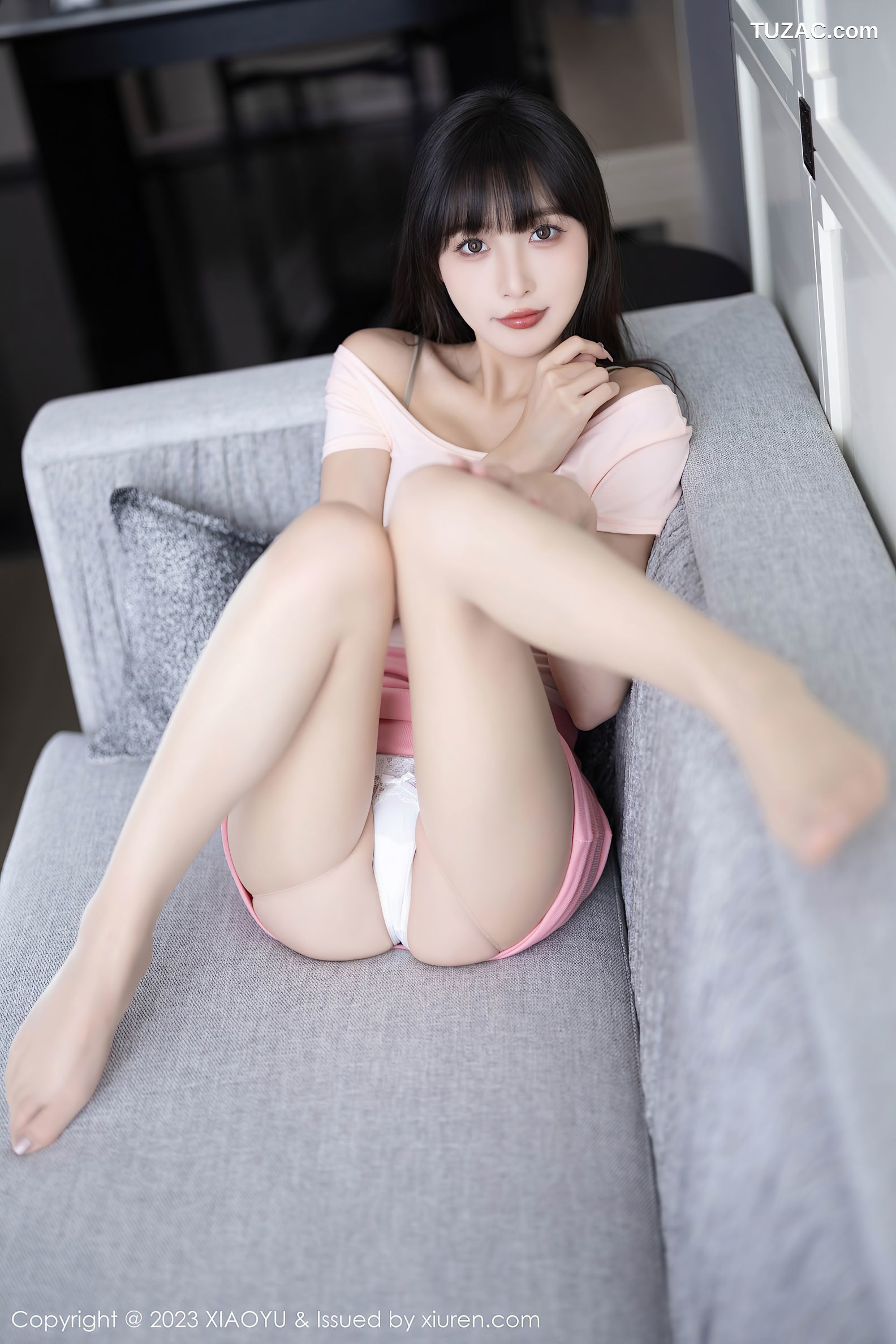 XiaoYu语画界-1112-林星阑-白T粉裙白色内衣肉丝-2023.09.15