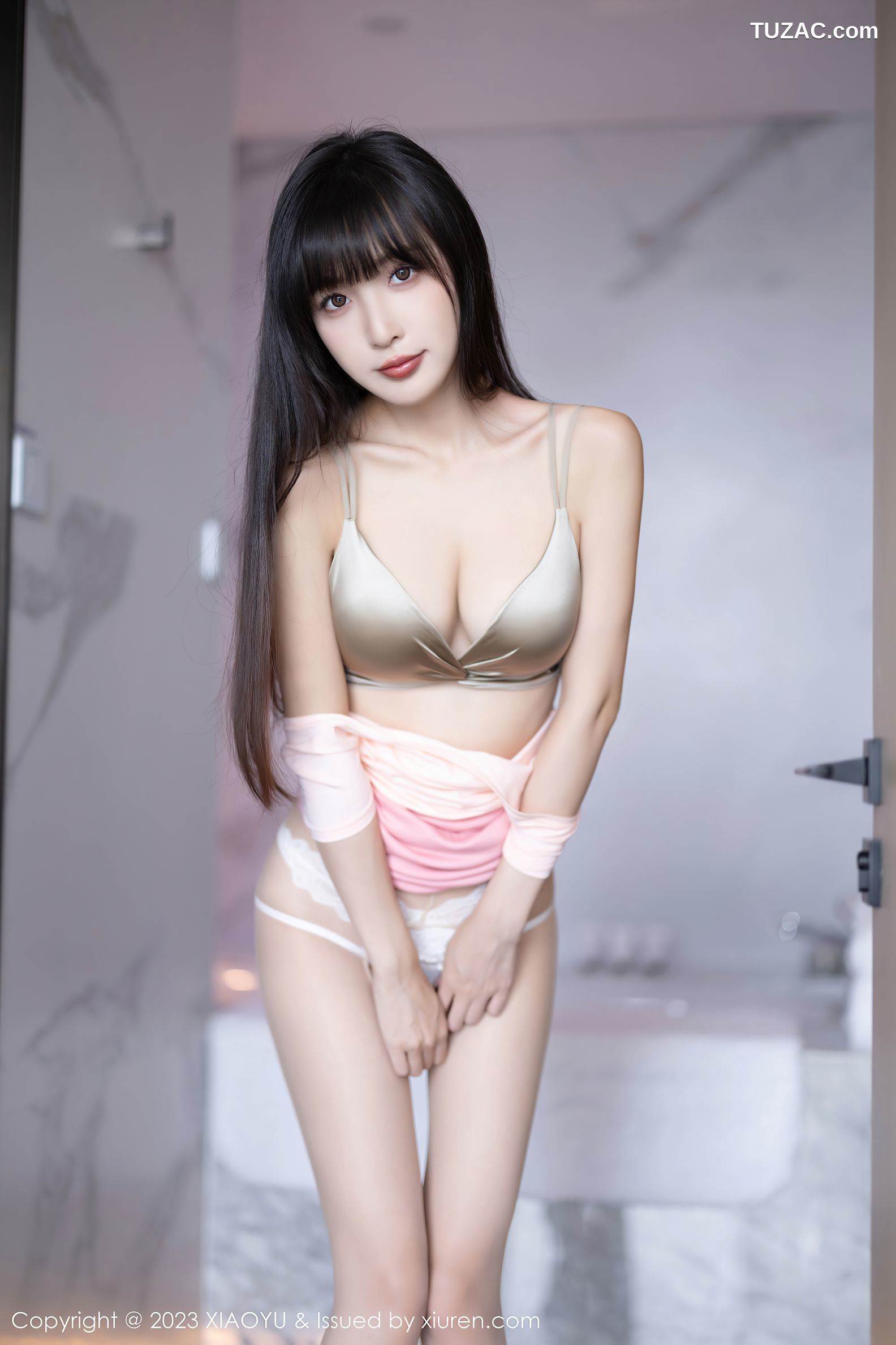 XiaoYu语画界-1112-林星阑-白T粉裙白色内衣肉丝-2023.09.15