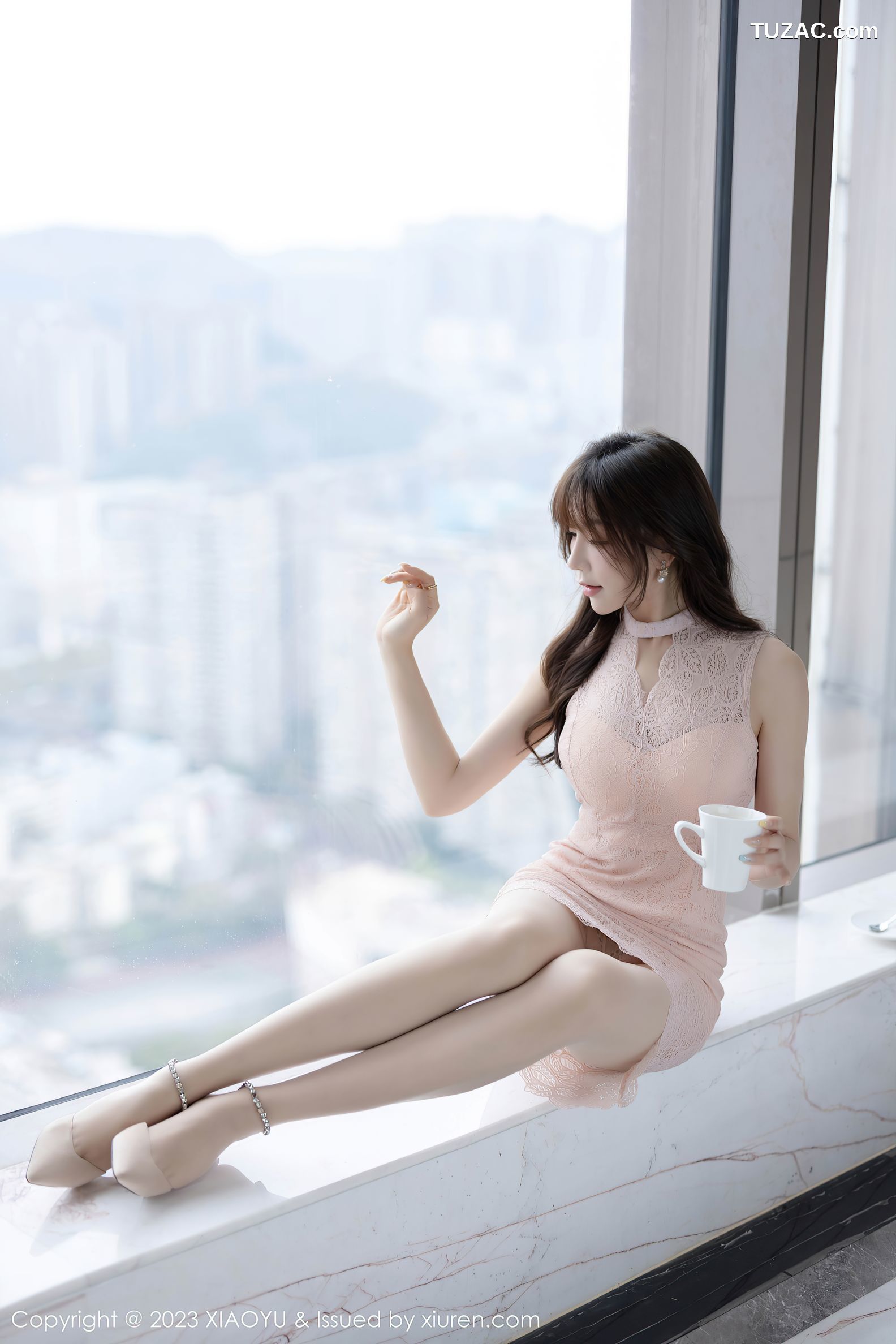 XiaoYu语画界-1162-徐莉芝Booty-粉色连衣短裙浅粉内衣-2023.12.12