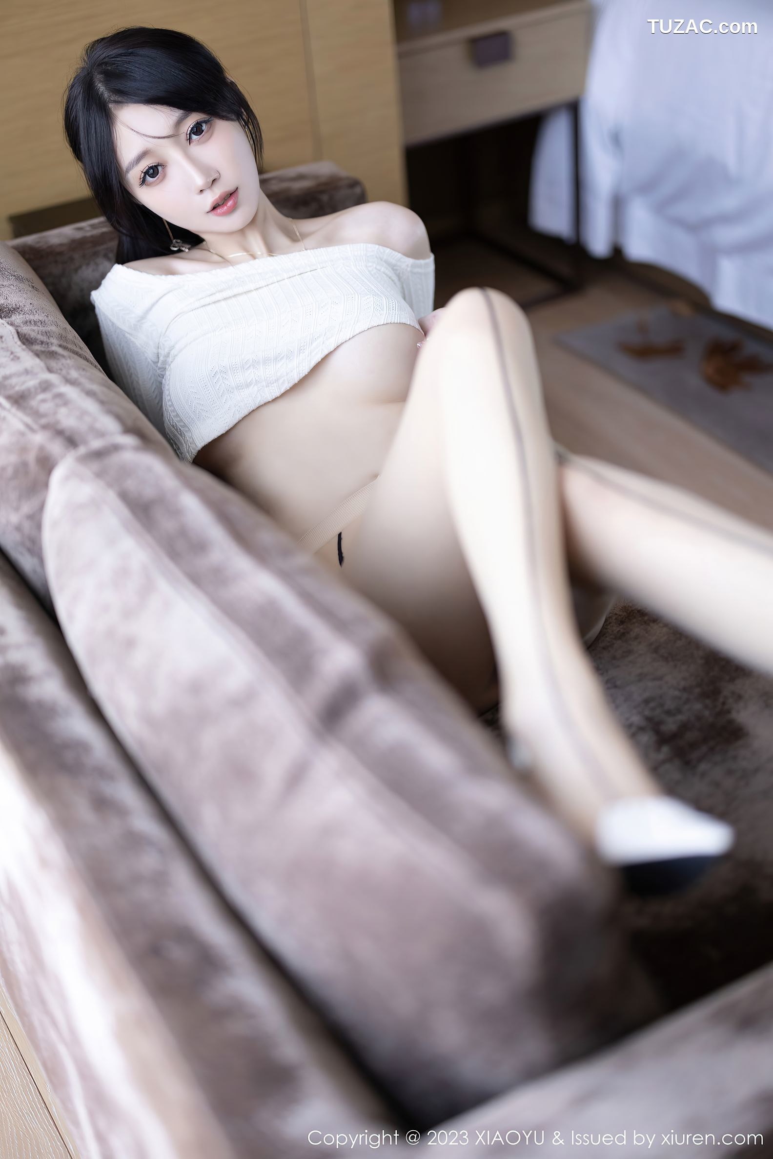 XiaoYu语画界-1167-玥儿玥er-白色连衣长裙白色内衣-2023.12.19