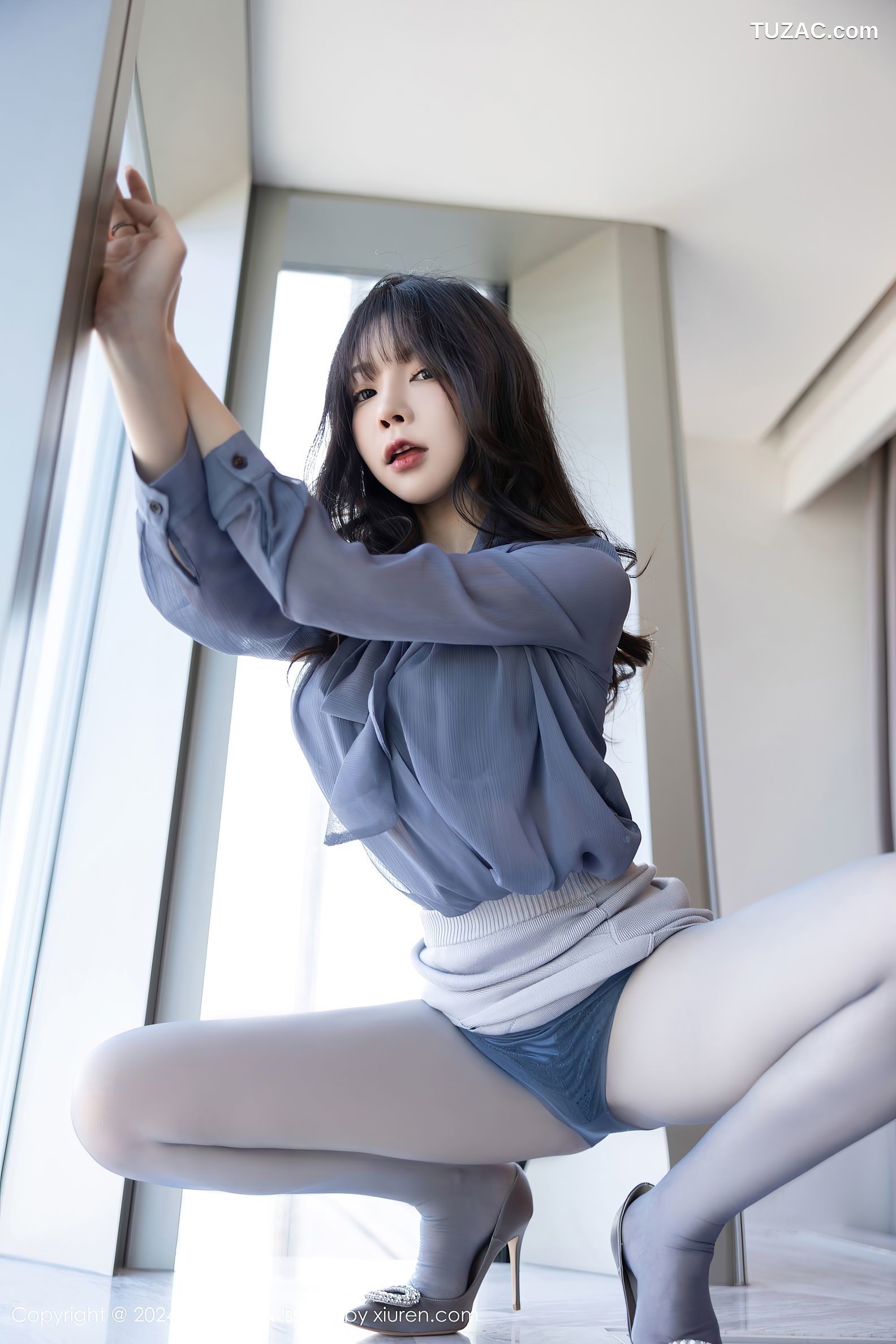 XiaoYu语画界-1219-徐莉芝Booty-诱人蓝灰色丝袜-2024.03.14