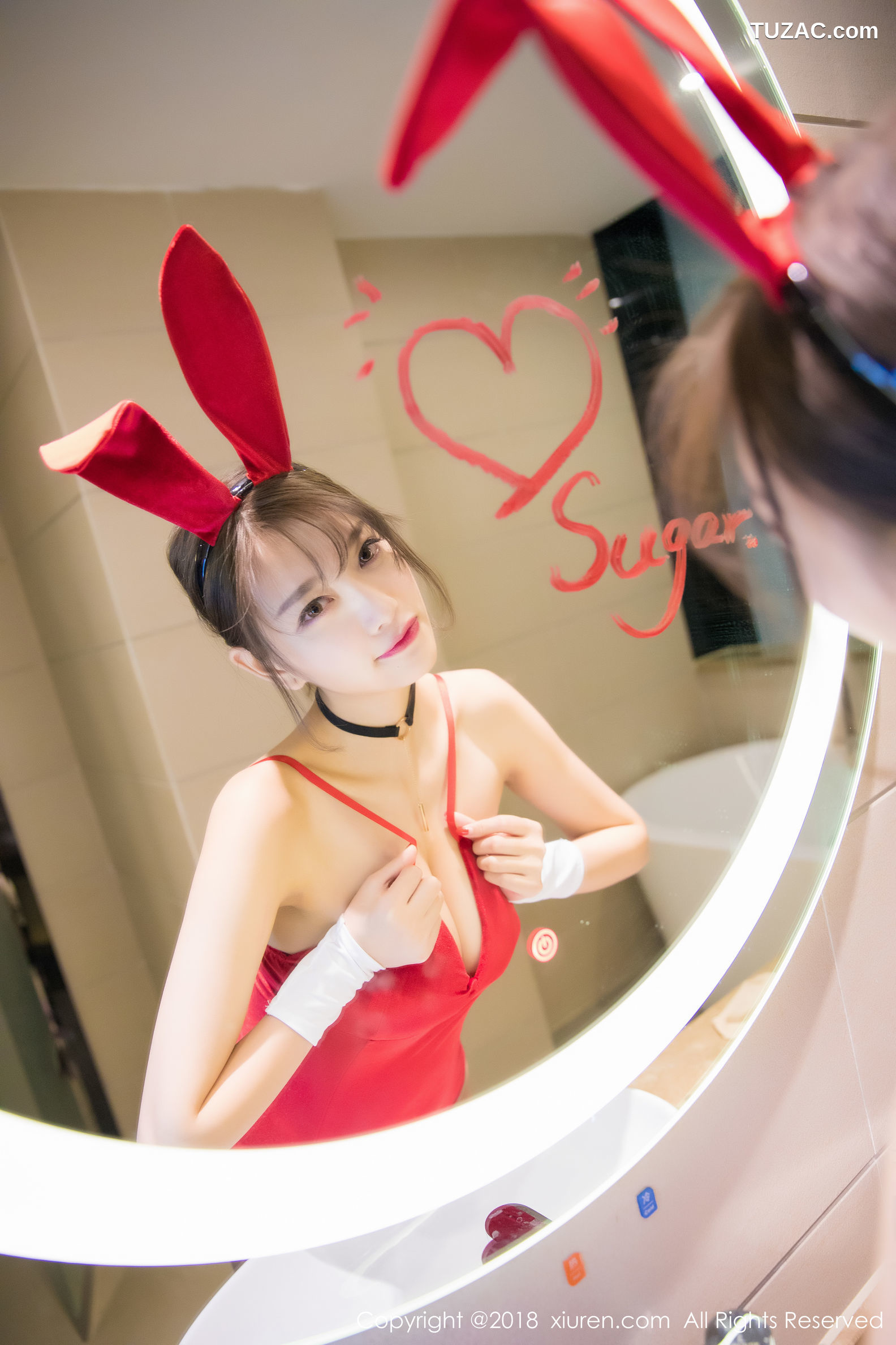 XiuRen秀人网-1033-杨晨晨-《黑丝兔女郎-浴室湿身系列》-2018.06.01