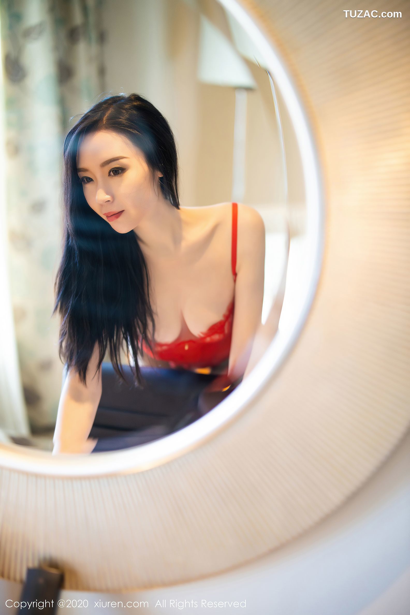 XiuRen秀人网-2310-梦心月-《猩红内衣吊袜》-2020.07.09