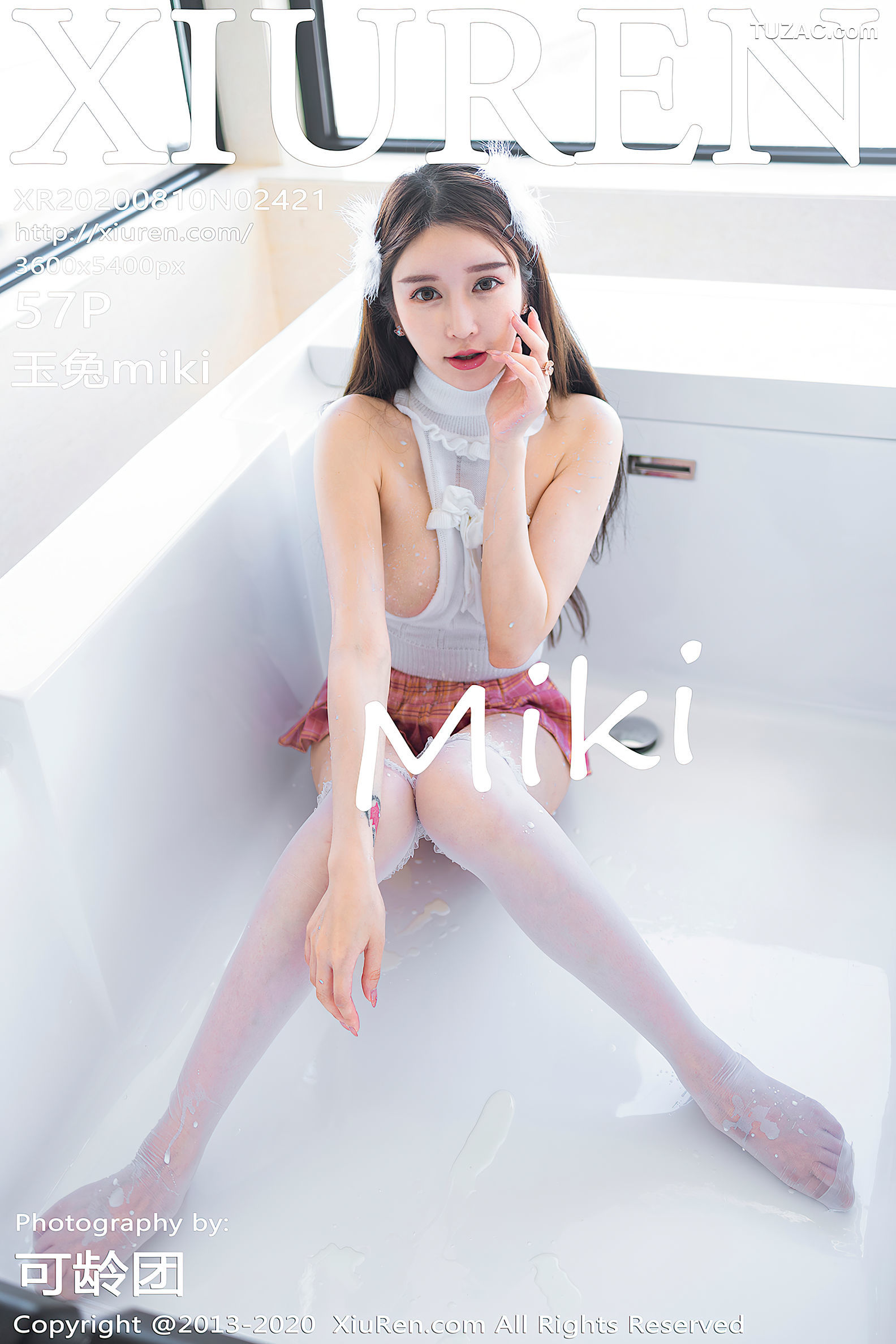 XiuRen秀人网-2421-玉兔Miki-《职业OL与浴室牛奶浴系列》-2020.08.10