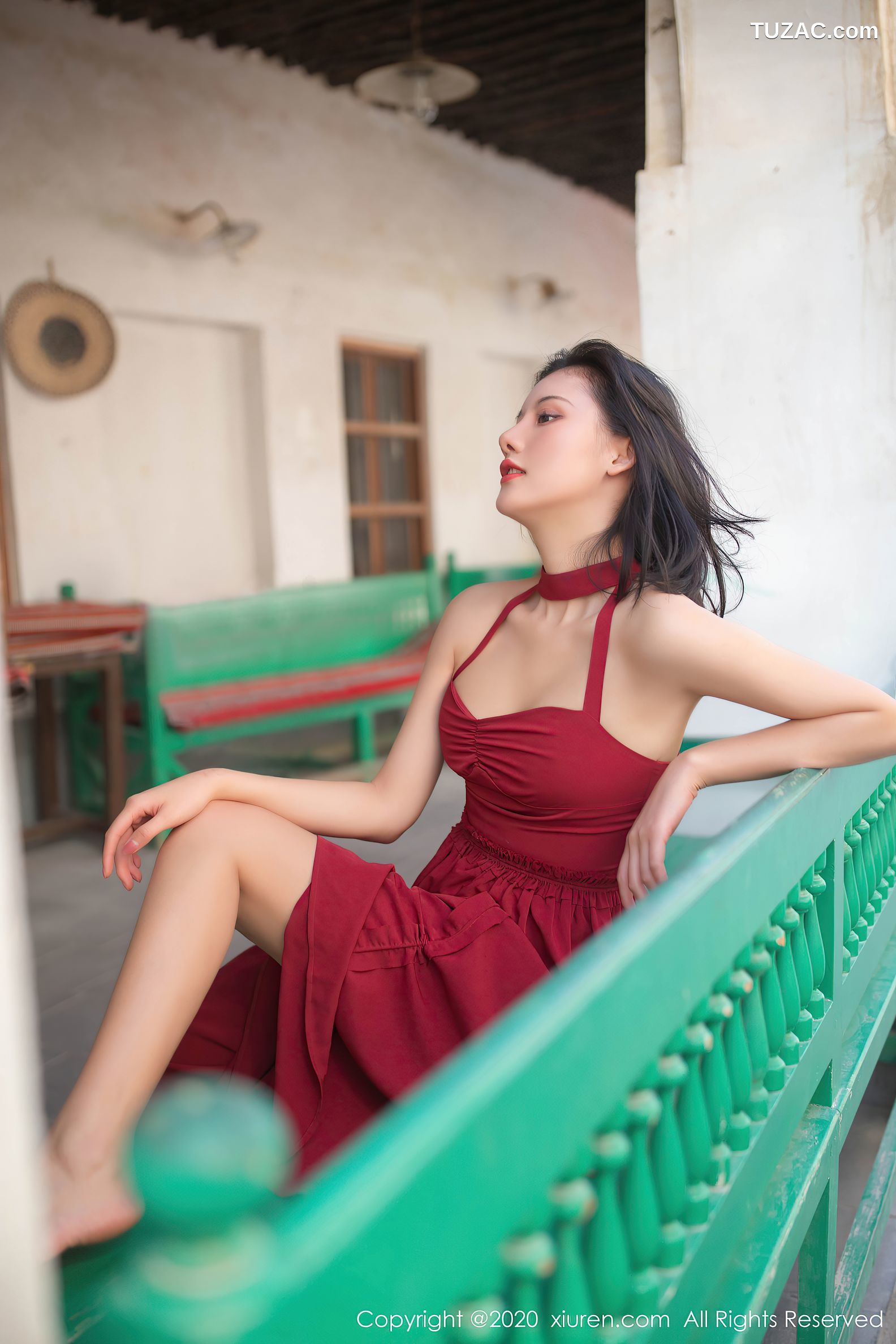 XiuRen秀人网-2468-就是阿朱啊-《红色长裙系列》-2020.08.20