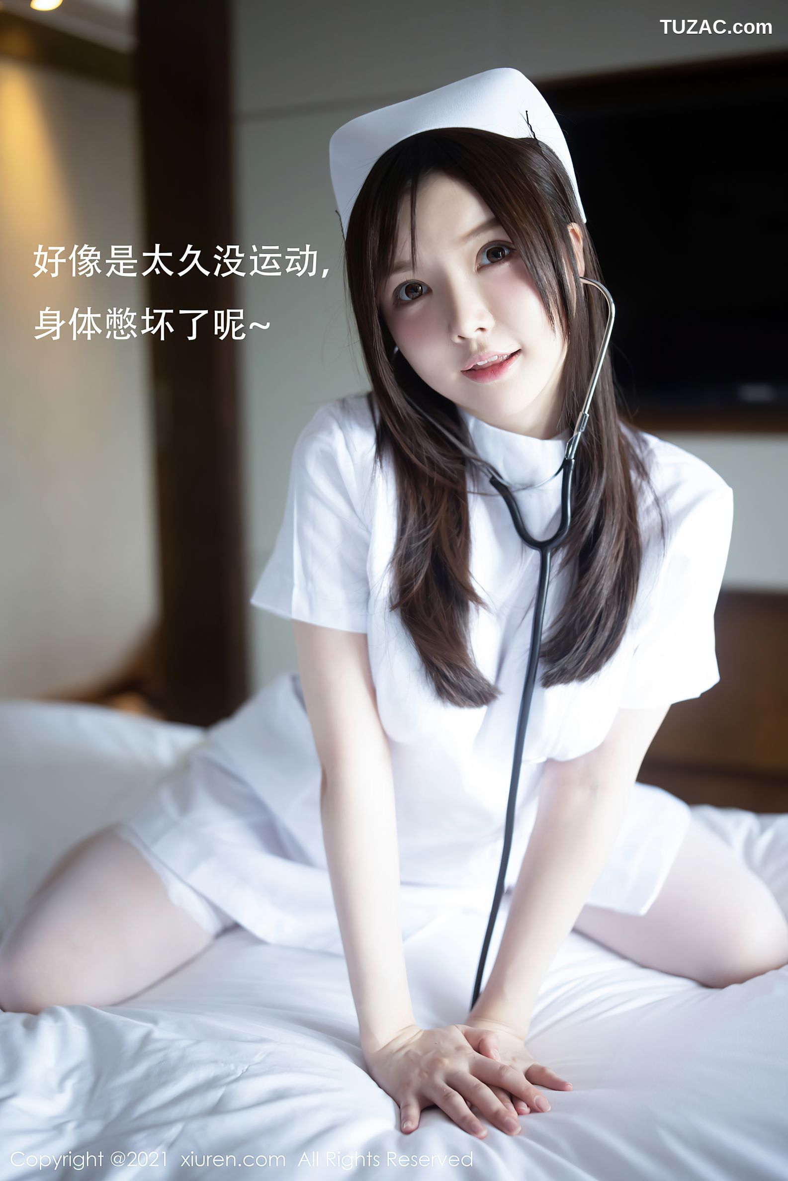 XiuRen秀人网-3114-糯美子MINIbabe-洁白护士制服主题蕾丝内衣-2021.02.20