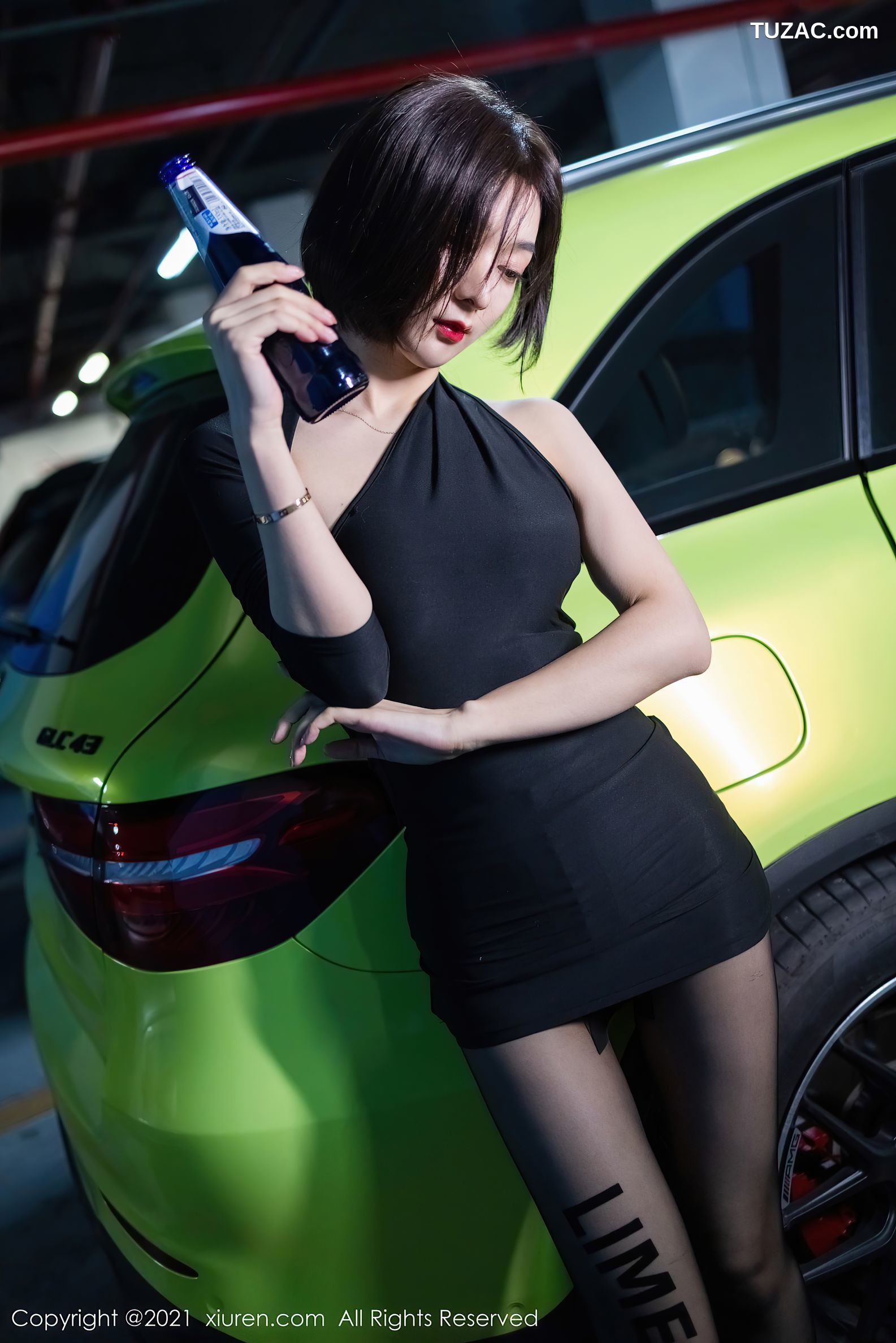 XiuRen秀人网-3264-Angela00-户外剧情主题低胸礼裙黑丝-2021.03.31