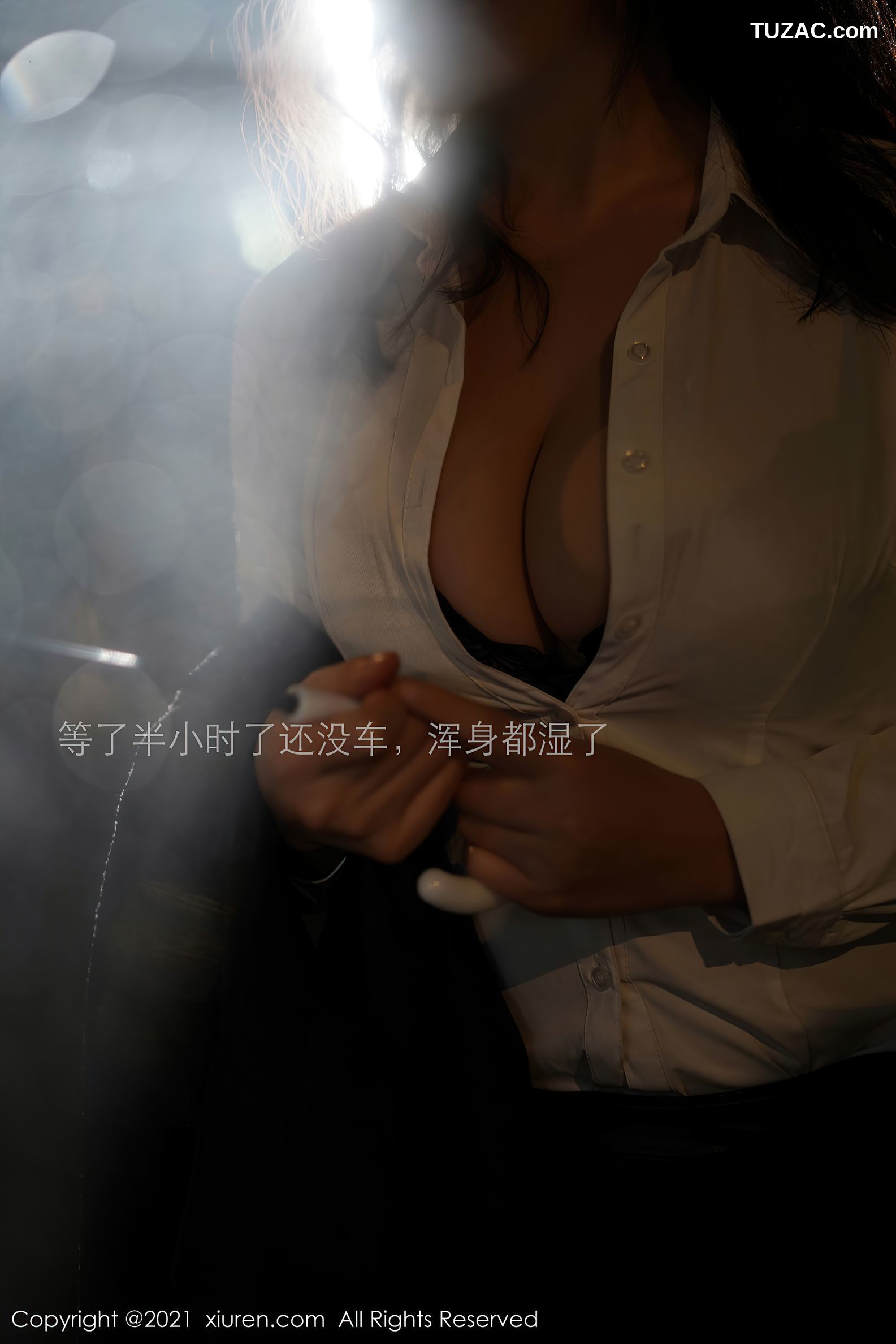 XiuRen秀人网-3383-乔漫妮mina-宾馆剧情主题浴室白衬衫蕾丝吊带袜湿身-2021.05.08