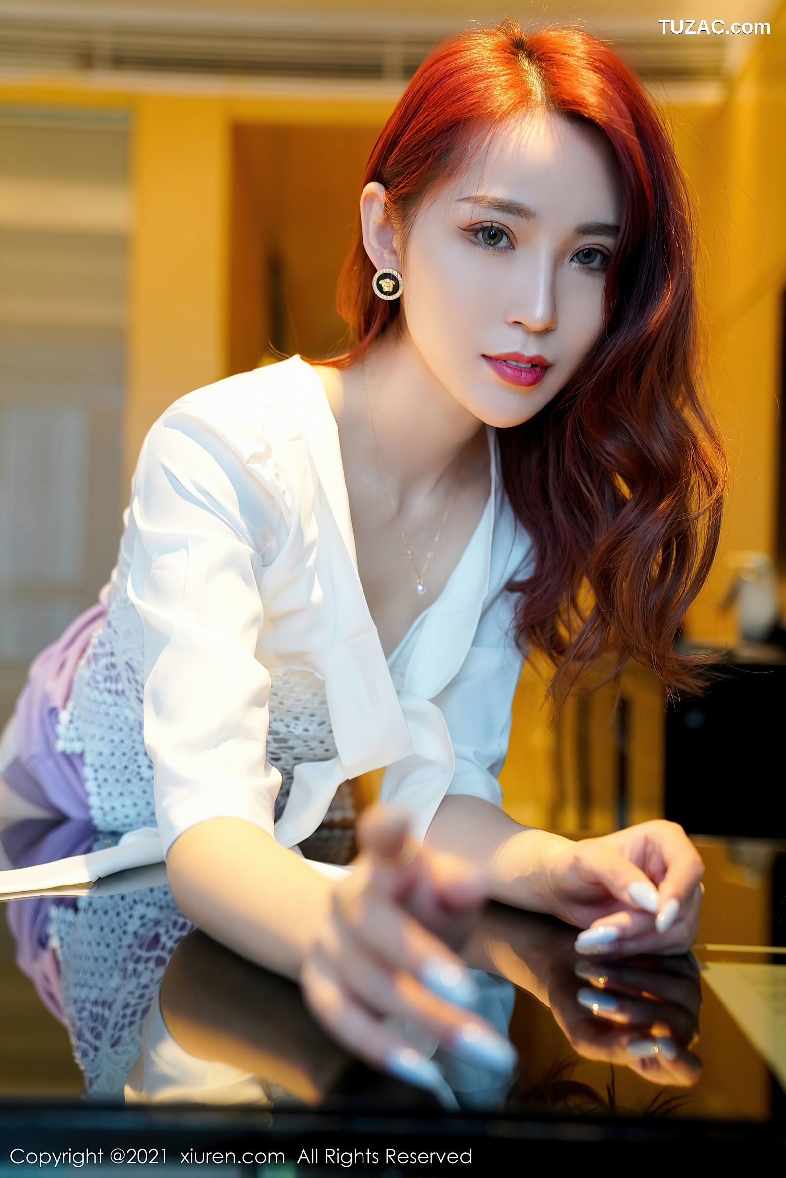 XiuRen秀人网-3464-周慕汐baby-淡雅连衣裙丝袜-2021.05.26