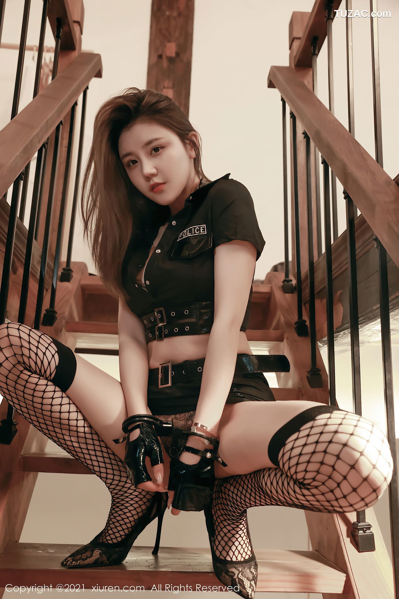 XiuRen秀人网-3737-夏西CiCi-野性女警制服主题情趣捆绑-2021.07.30