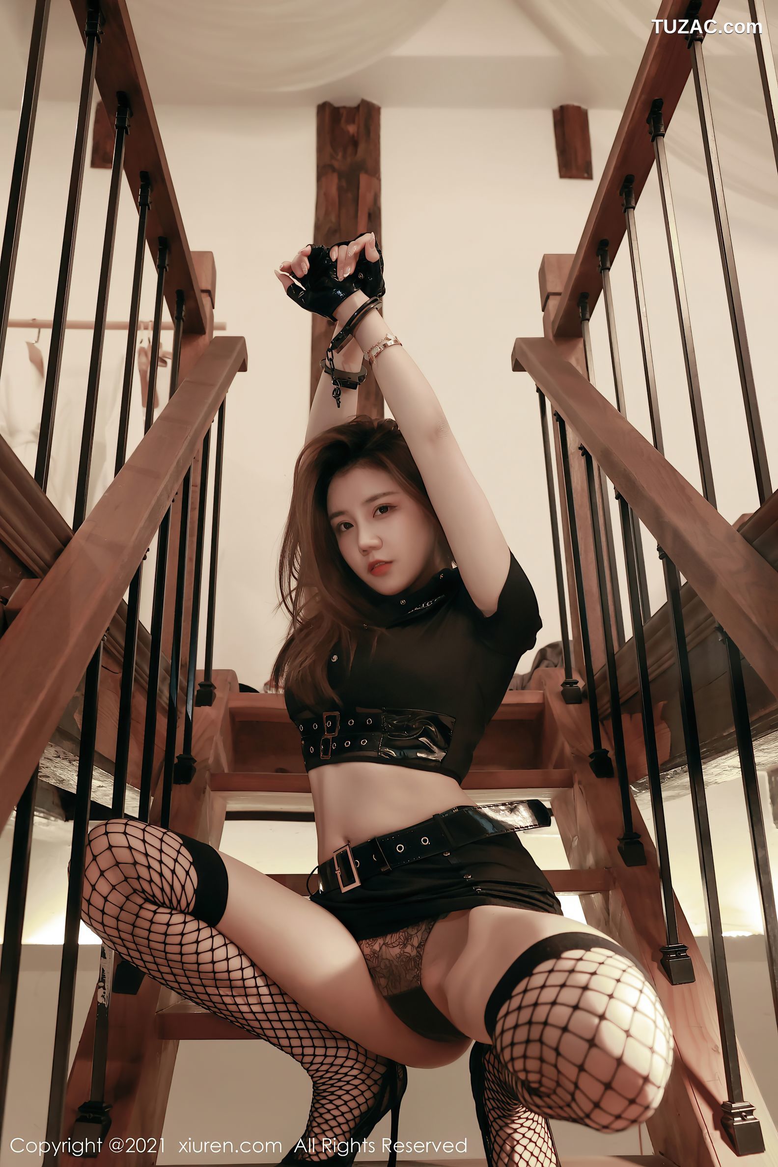 XiuRen秀人网-3737-夏西CiCi-野性女警制服主题情趣捆绑-2021.07.30