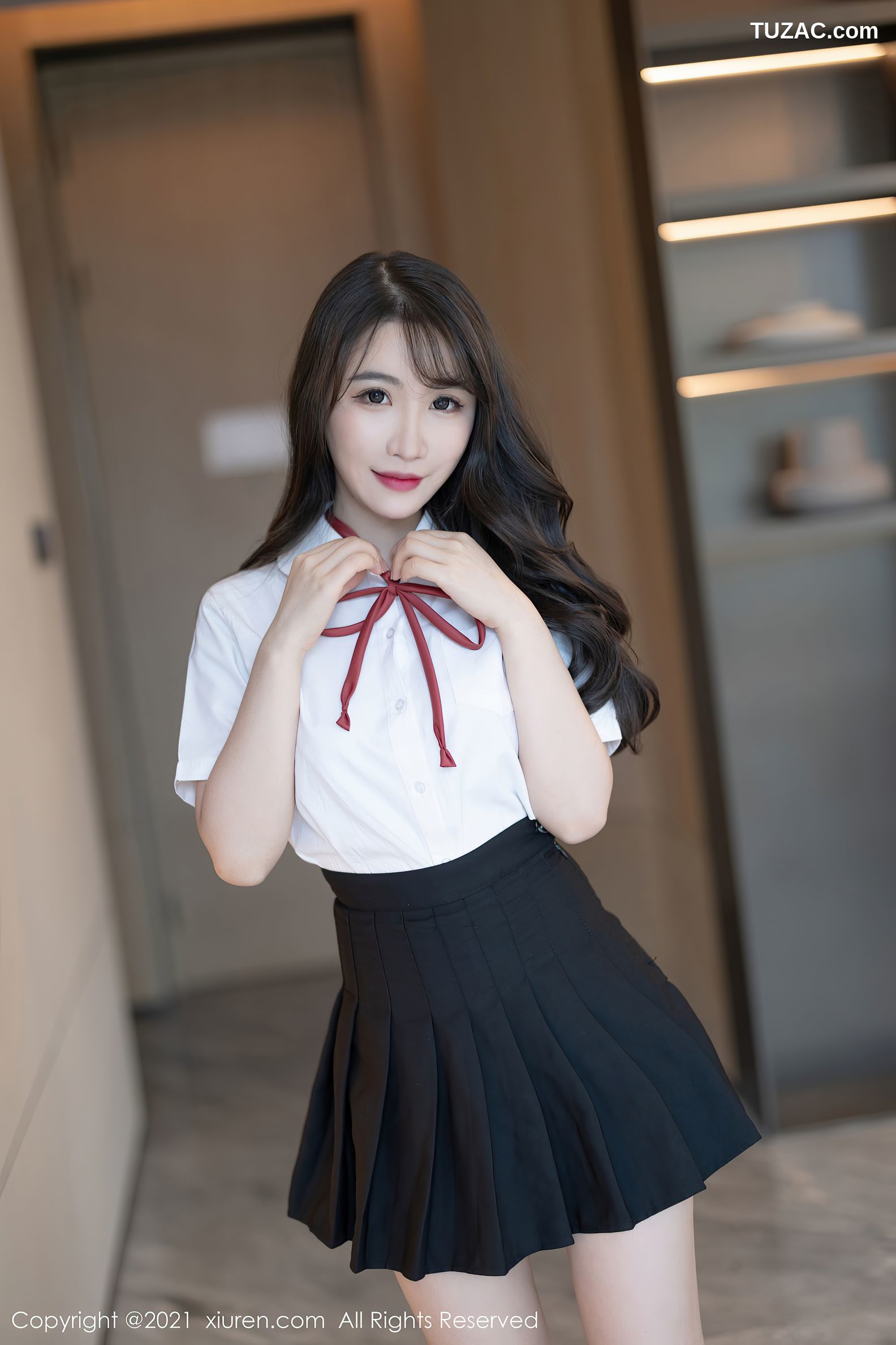 XiuRen秀人网-3960-Cherry绯月樱-深圳旅拍JK制服性感内衣-2021.09.16