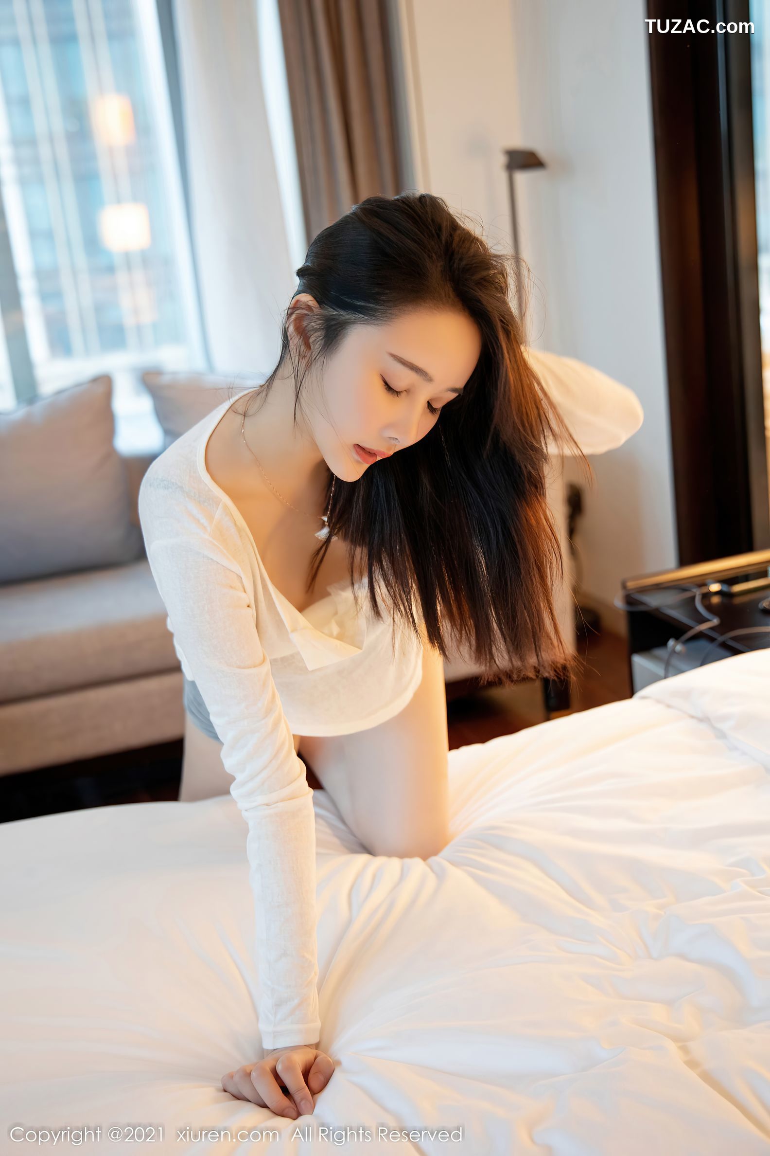 XiuRen秀人网-4312-Summer宝宝-白纱衣超短裙蕾丝内衣-2021.12.08