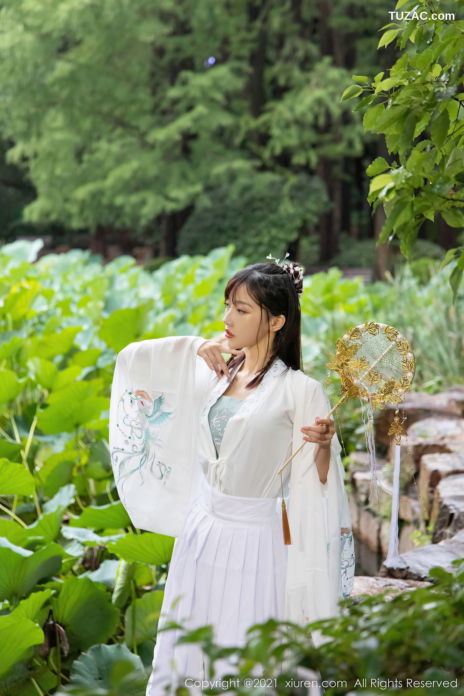 XiuRen秀人网-4344-西门小玉-古装服饰主题白色长衫-2021.12.16