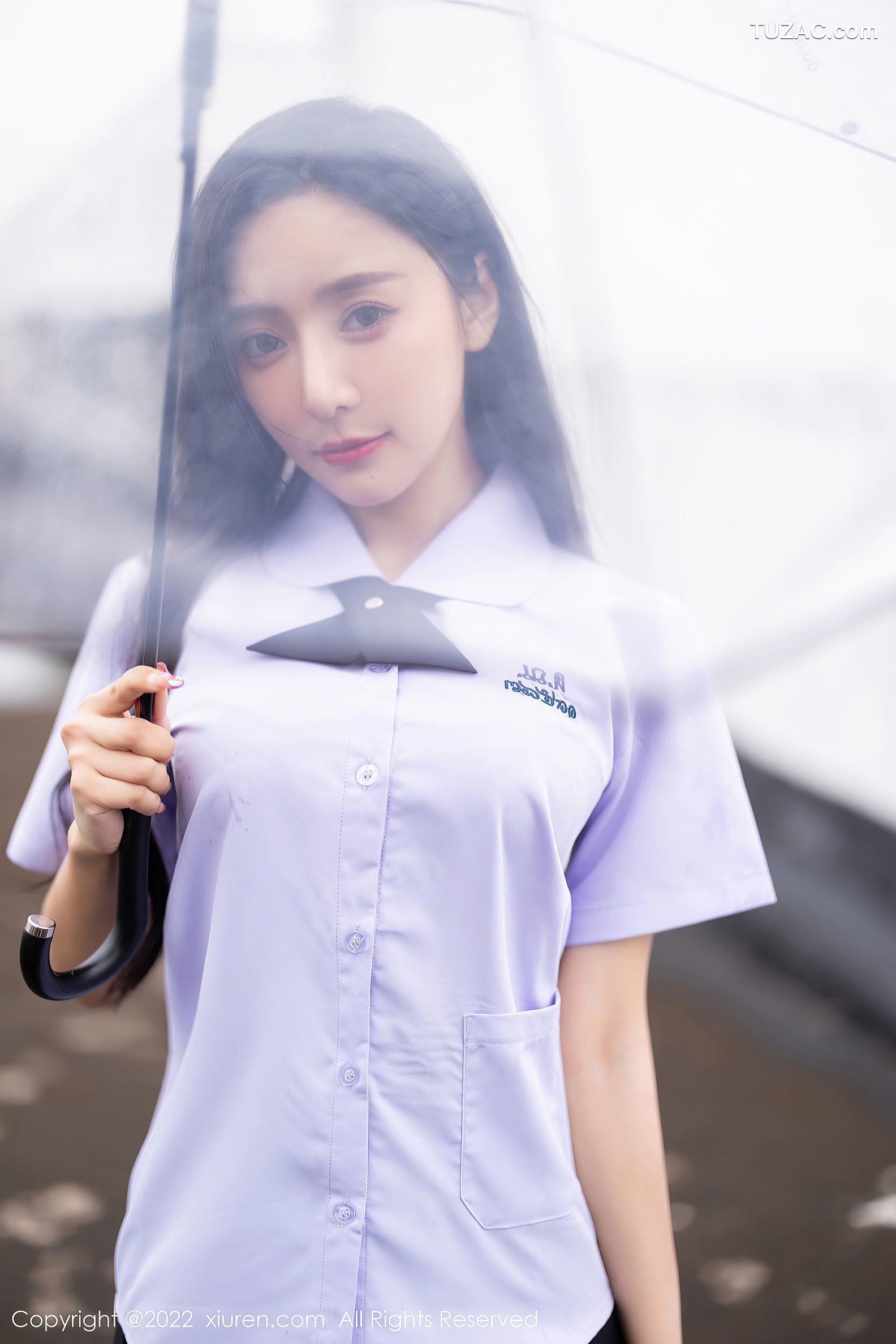 XiuRen秀人网-4819-王馨瑶Yanni-户外性感JK制服蕾丝内衣-2022.04.02