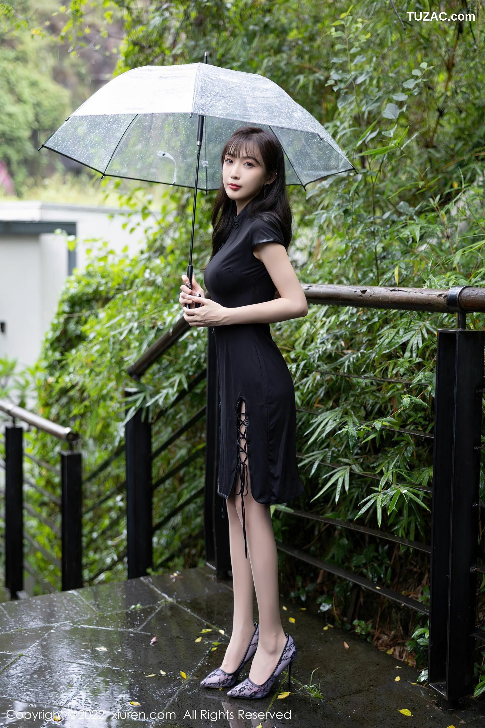 XiuRen-No.5119-林星阑-黑色短旗袍肉丝