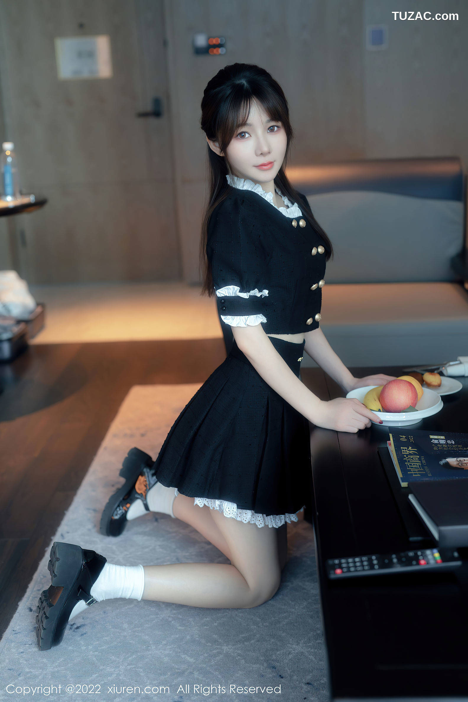 XiuRen-No.5626-婠婠么-黑色女仆装黑内黑丝