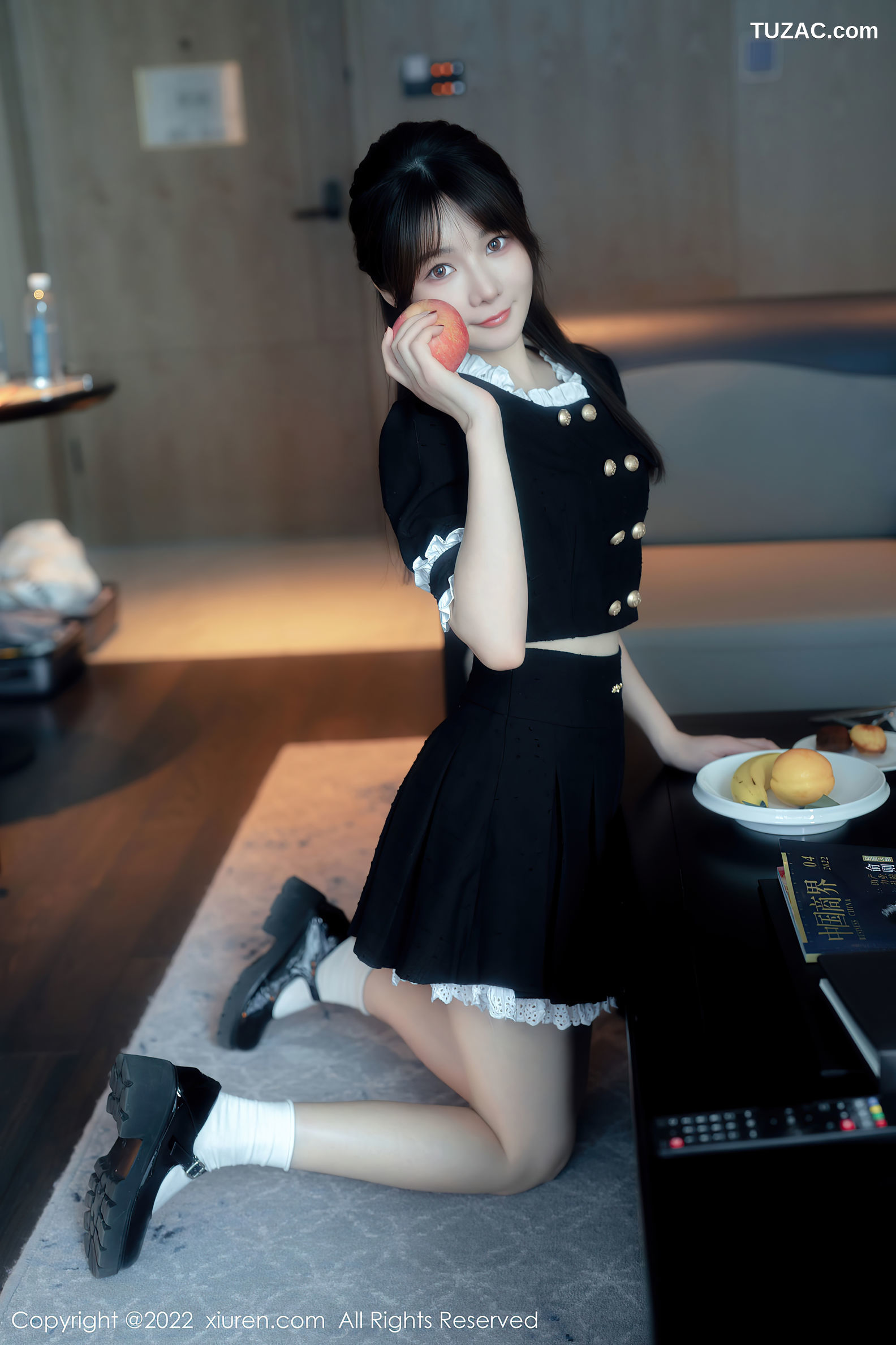 XiuRen-No.5626-婠婠么-黑色女仆装黑内黑丝