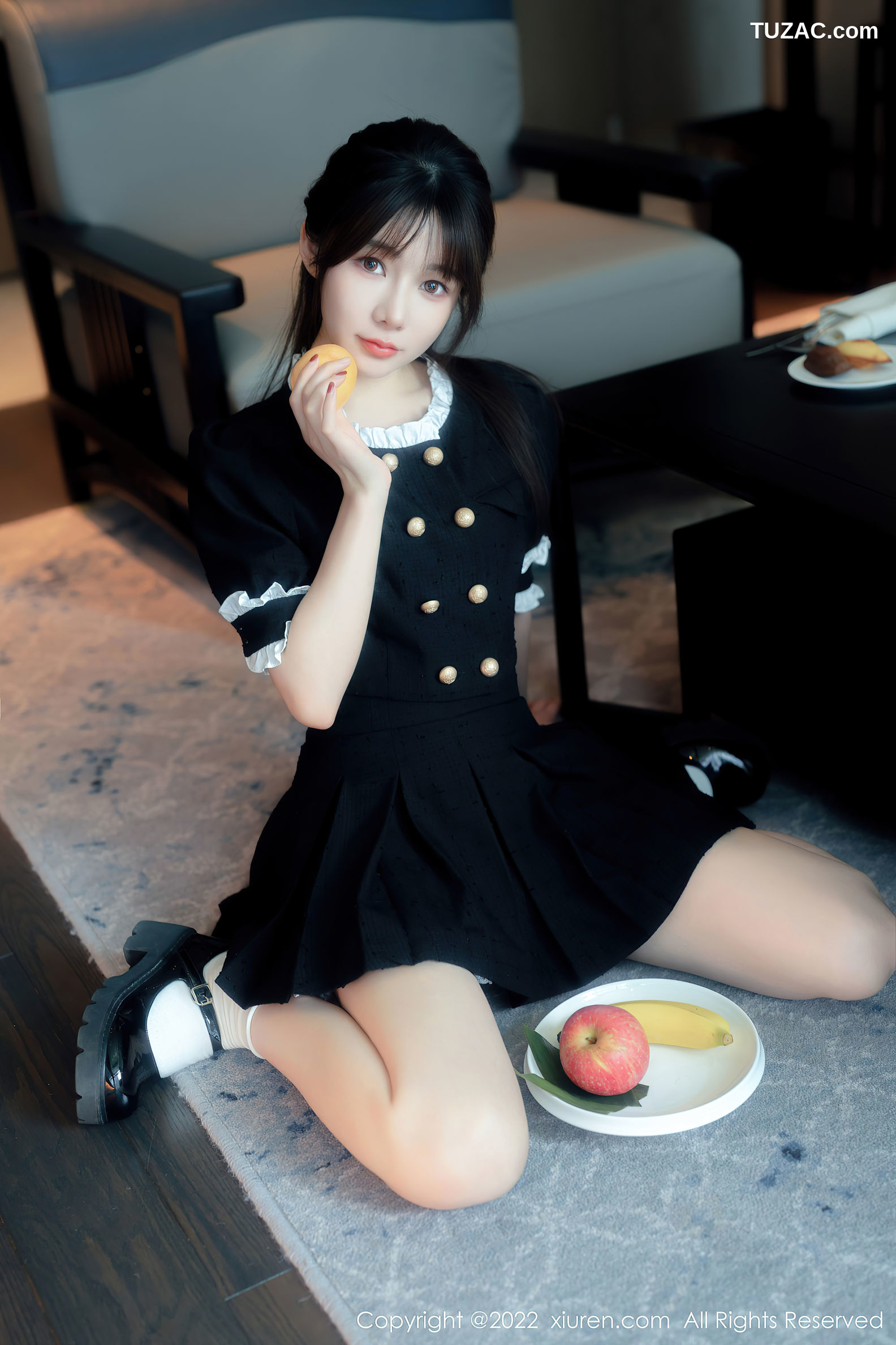XiuRen-No.5626-婠婠么-黑色女仆装黑内黑丝