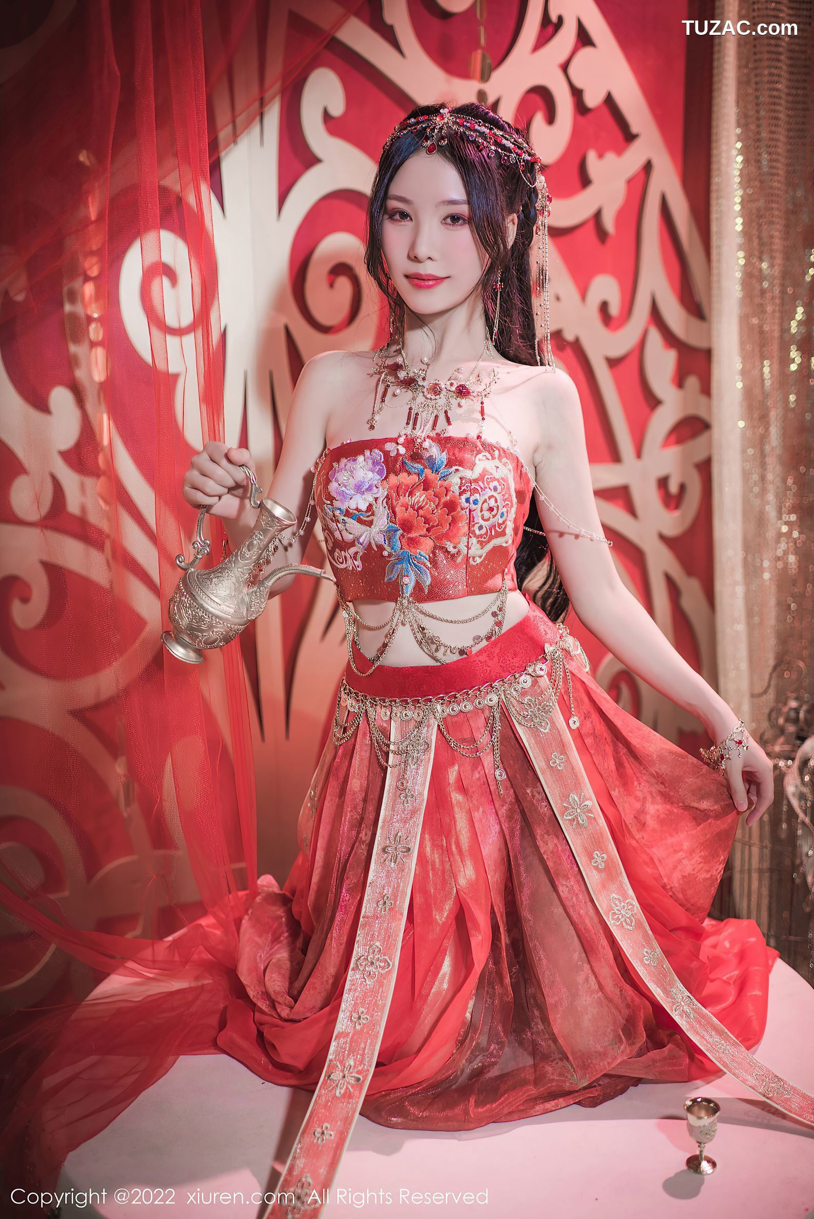 XiuRen-No.5699-利世-红裙西域公主红带束胸