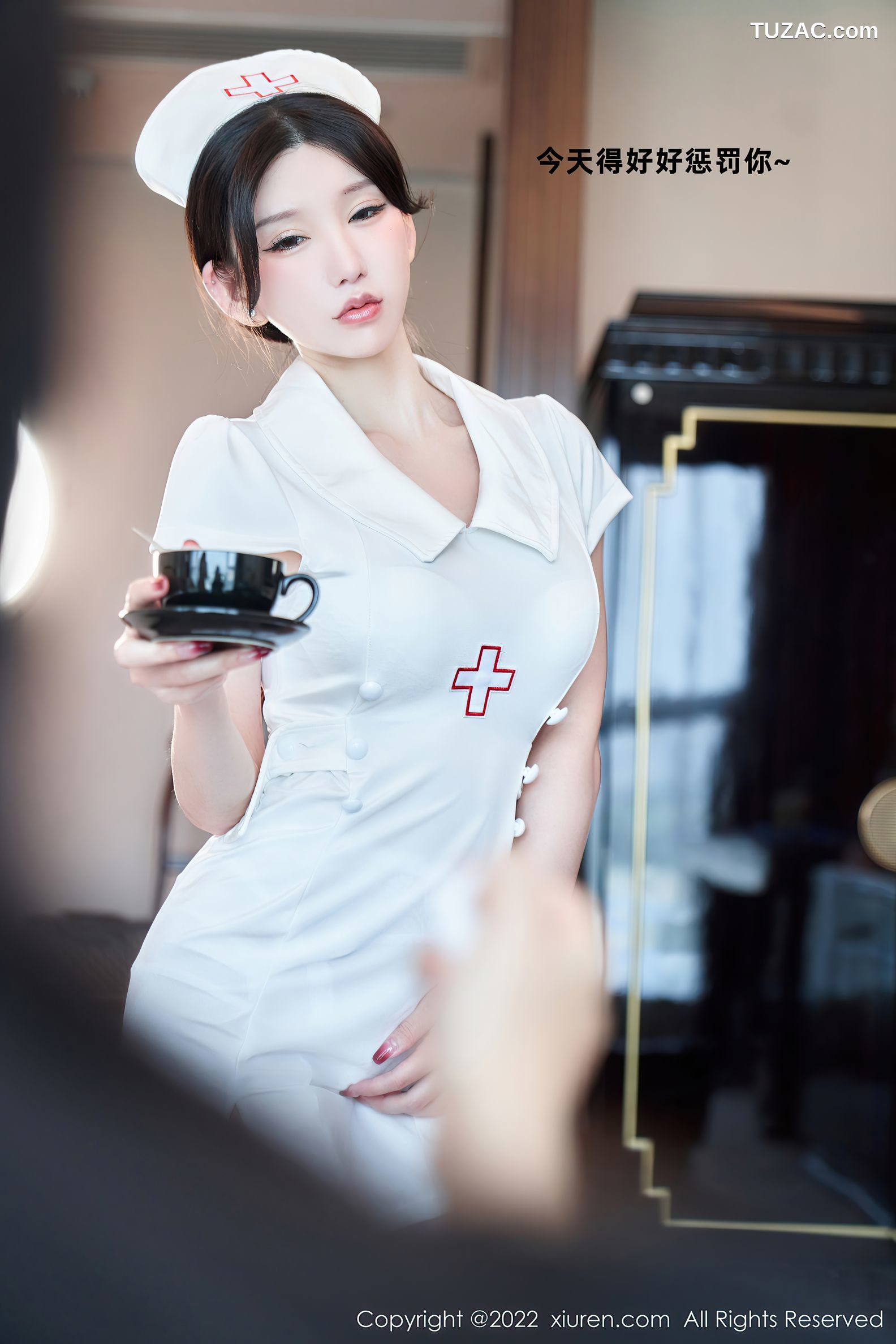 XiuRen-No.5746-周于希-白衣短裙护士白内衣白丝