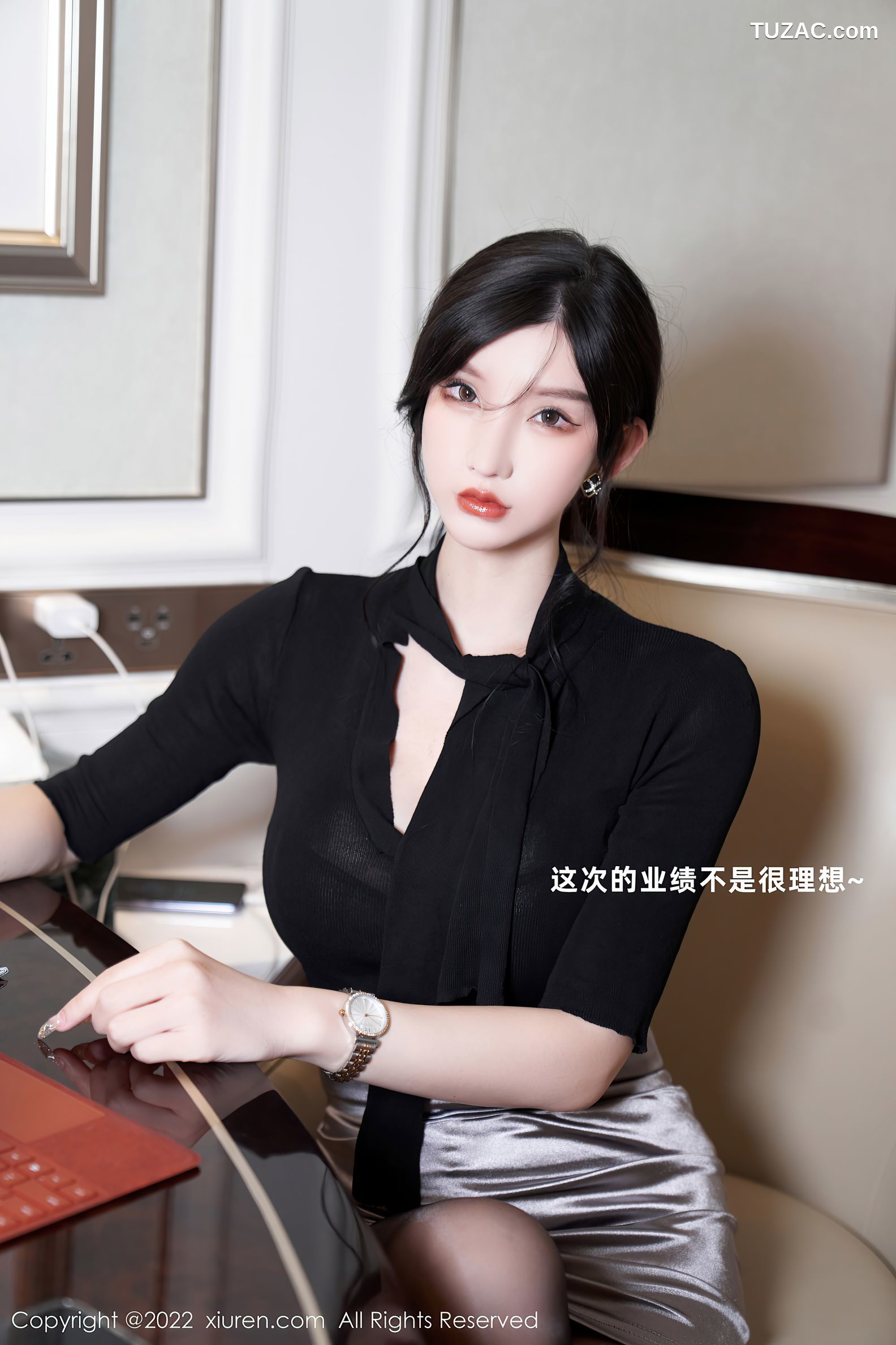 XiuRen-No.5777-周于希-黑衫黑裙职业装黑丝