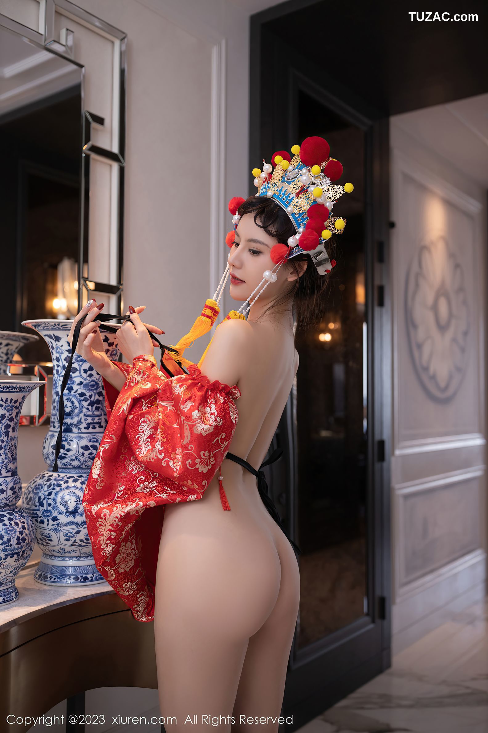 XiuRen秀人网-6308-就是阿朱啊-红肚兜花旦