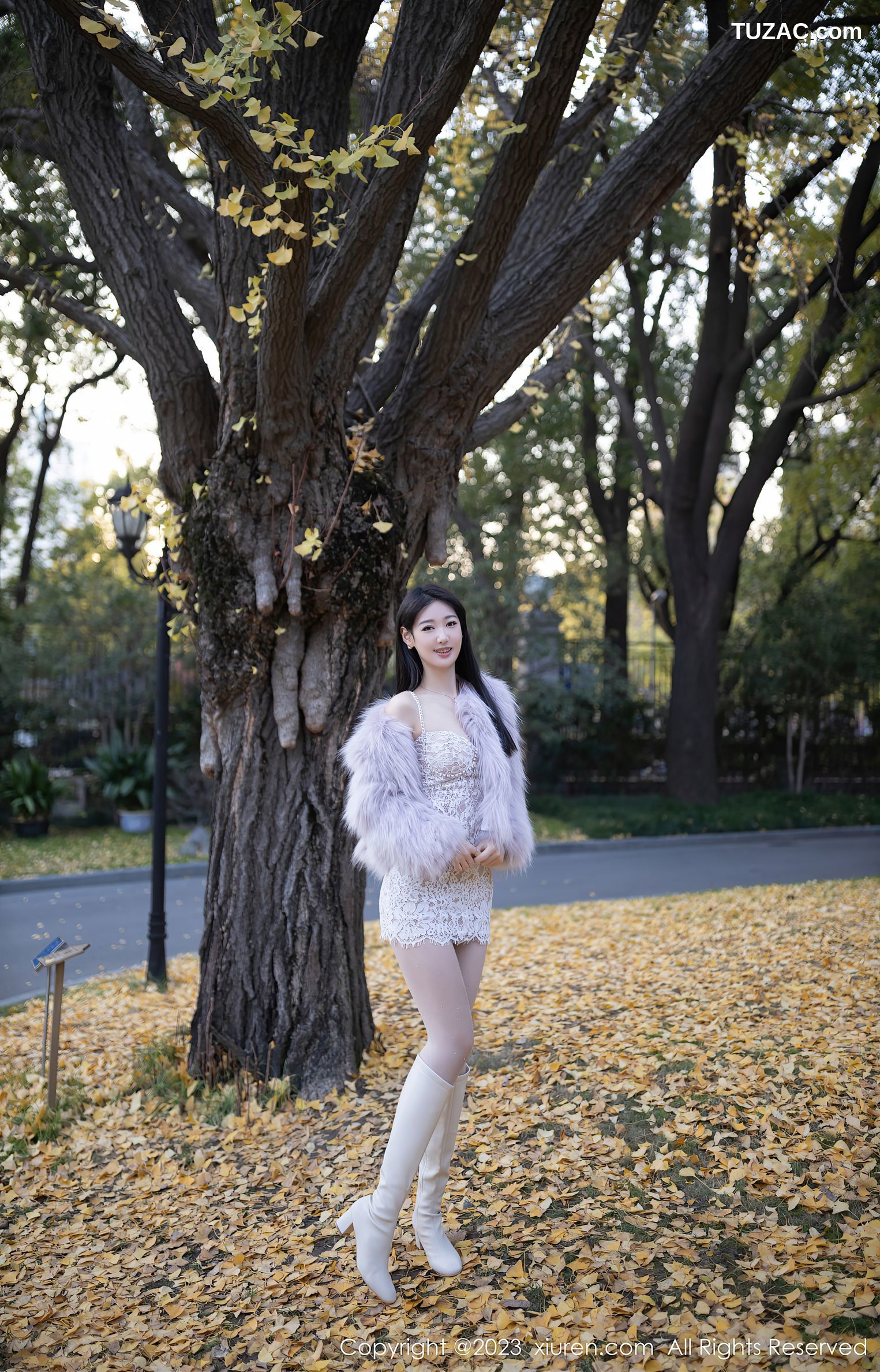 XiuRen秀人网-6331-唐安琪-白色蕾丝吊带裙白丝-2023.02.27