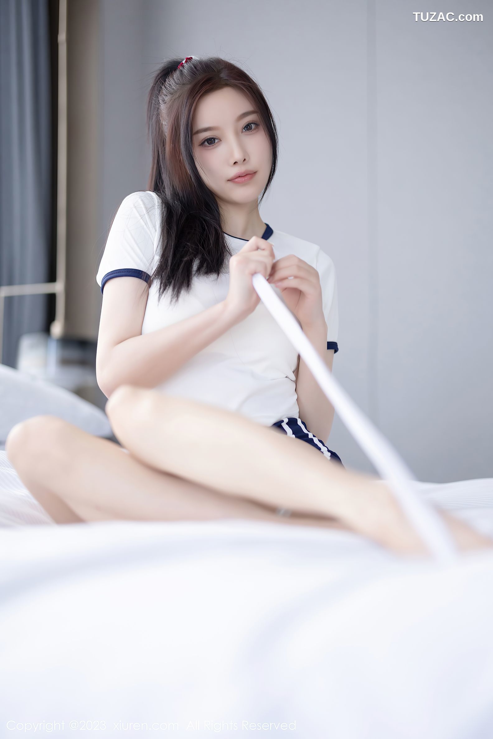 XiuRen秀人网-6337-杨晨晨Yome-白色收身衣蓝色短裤-2023.02.28