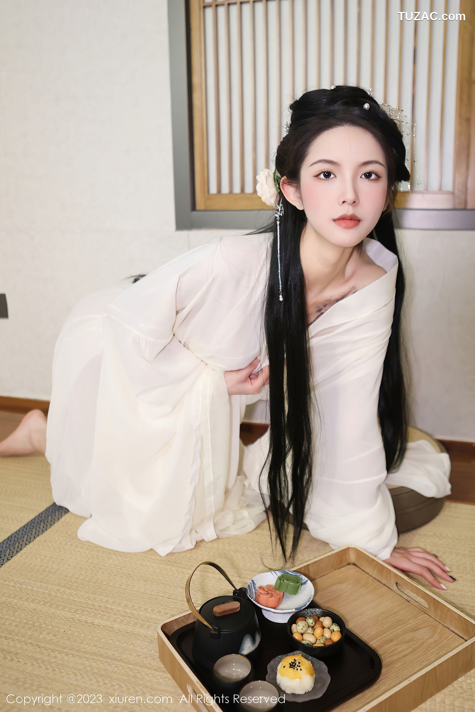 XiuRen秀人网-6430-乔一一-温泉浴池白纱轻透古装服饰-2023.03.17