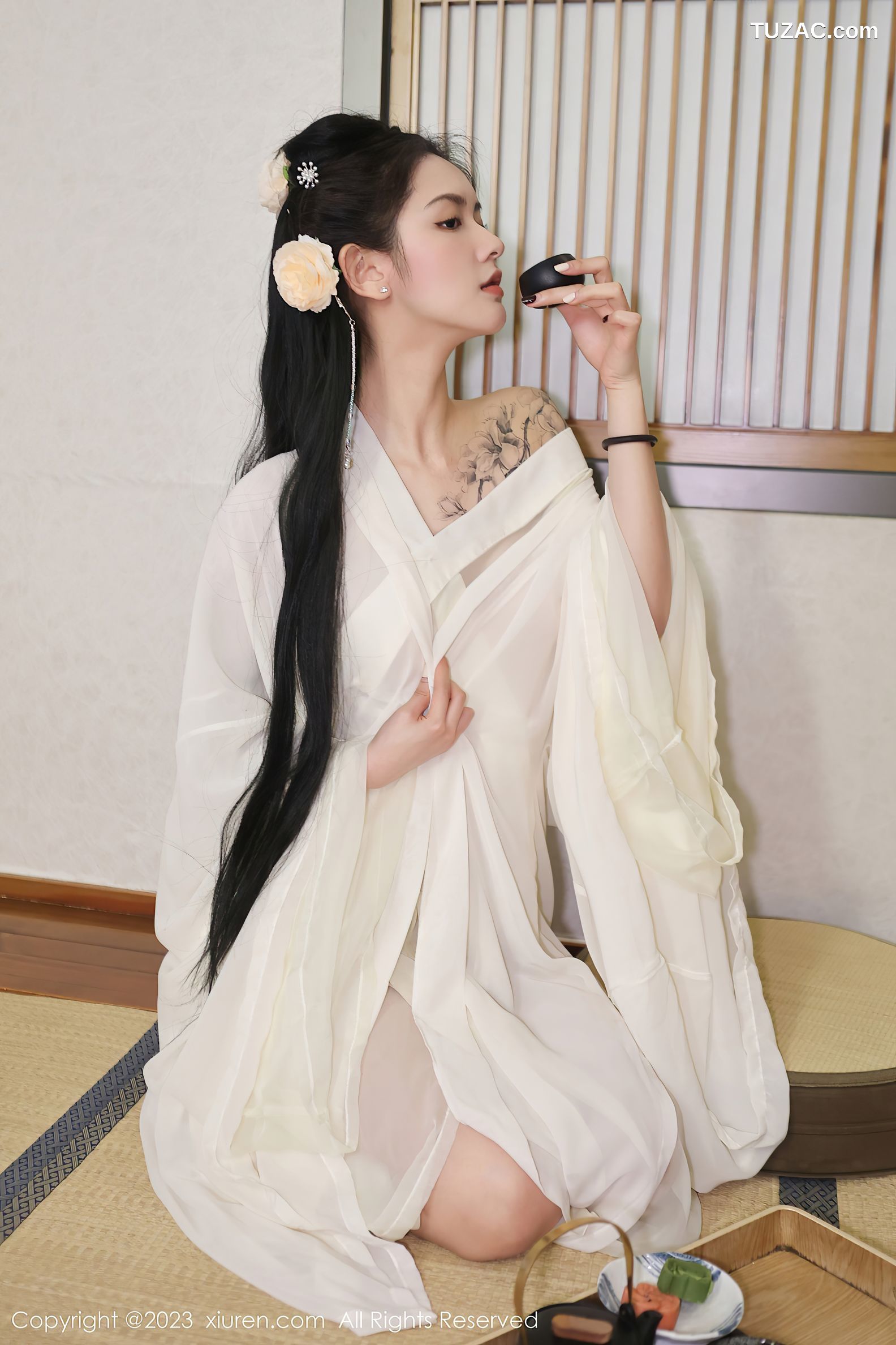 XiuRen秀人网-6430-乔一一-温泉浴池白纱轻透古装服饰-2023.03.17