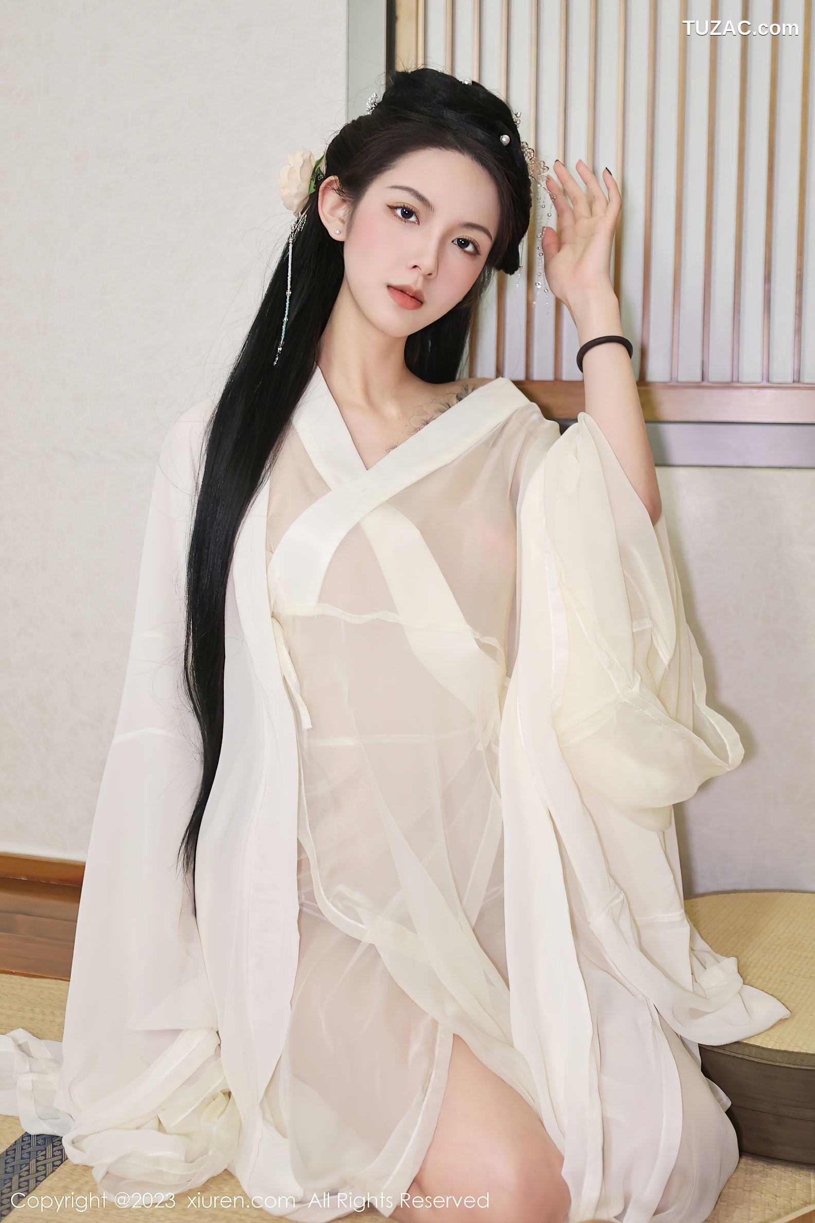 XiuRen秀人网-6430-乔一一-温泉浴池白纱轻透古装服饰-2023.03.17