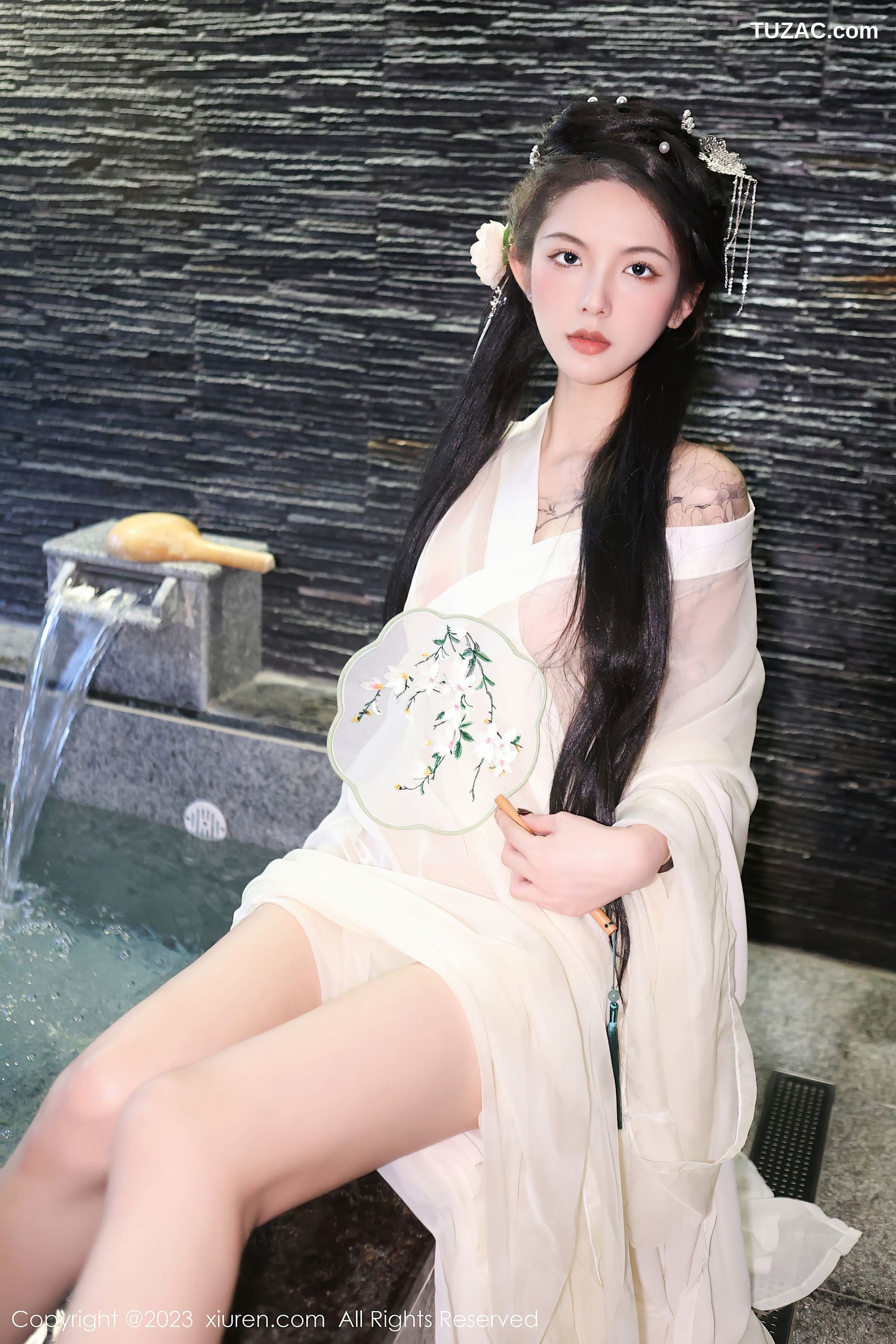 XiuRen秀人网-6430-乔一一-温泉浴池白纱轻透古装服饰-2023.03.17