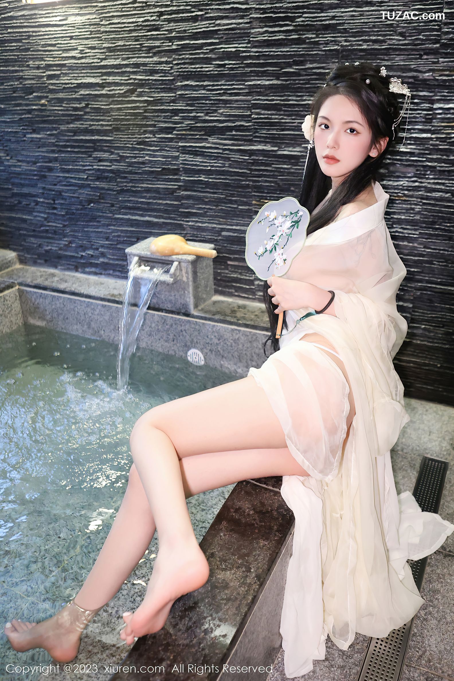 XiuRen秀人网-6430-乔一一-温泉浴池白纱轻透古装服饰-2023.03.17