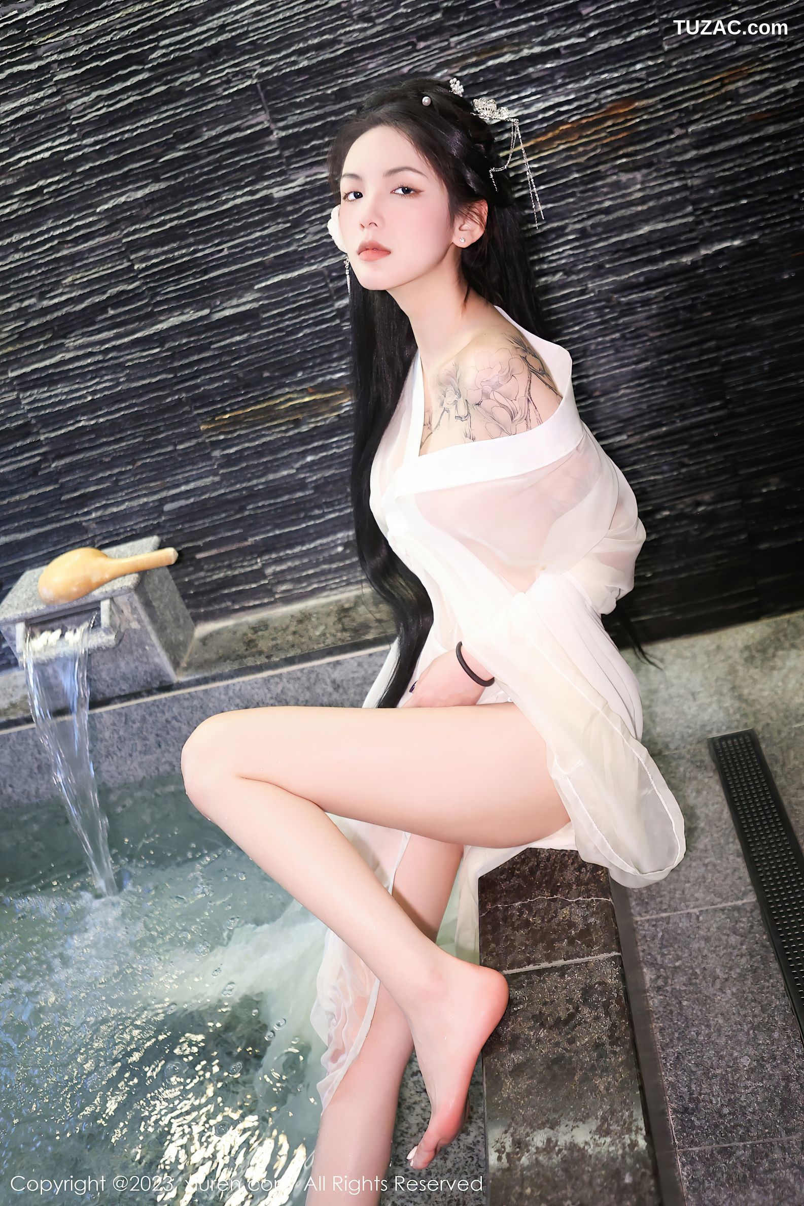 XiuRen秀人网-6430-乔一一-温泉浴池白纱轻透古装服饰-2023.03.17
