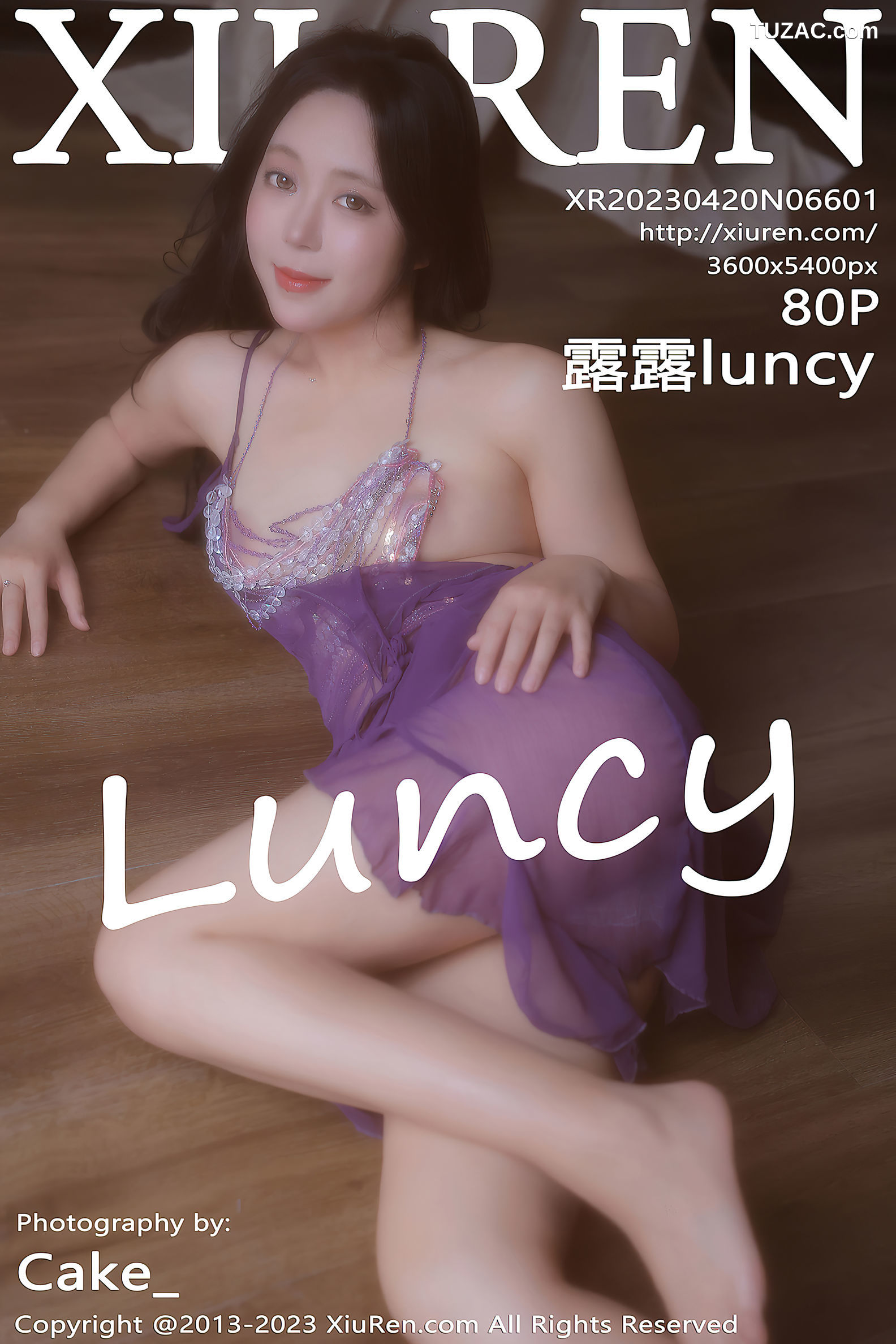 XiuRen秀人网-6601-露露Luncy-万宁旅拍-紫色轻透情趣服饰-2023.04.20