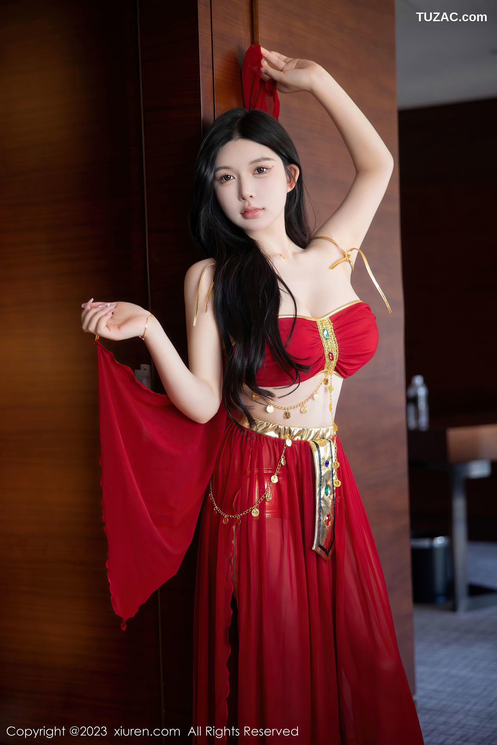 XiuRen秀人网-6613-林珊珊-红色西域舞娘装扮-2023.04.21